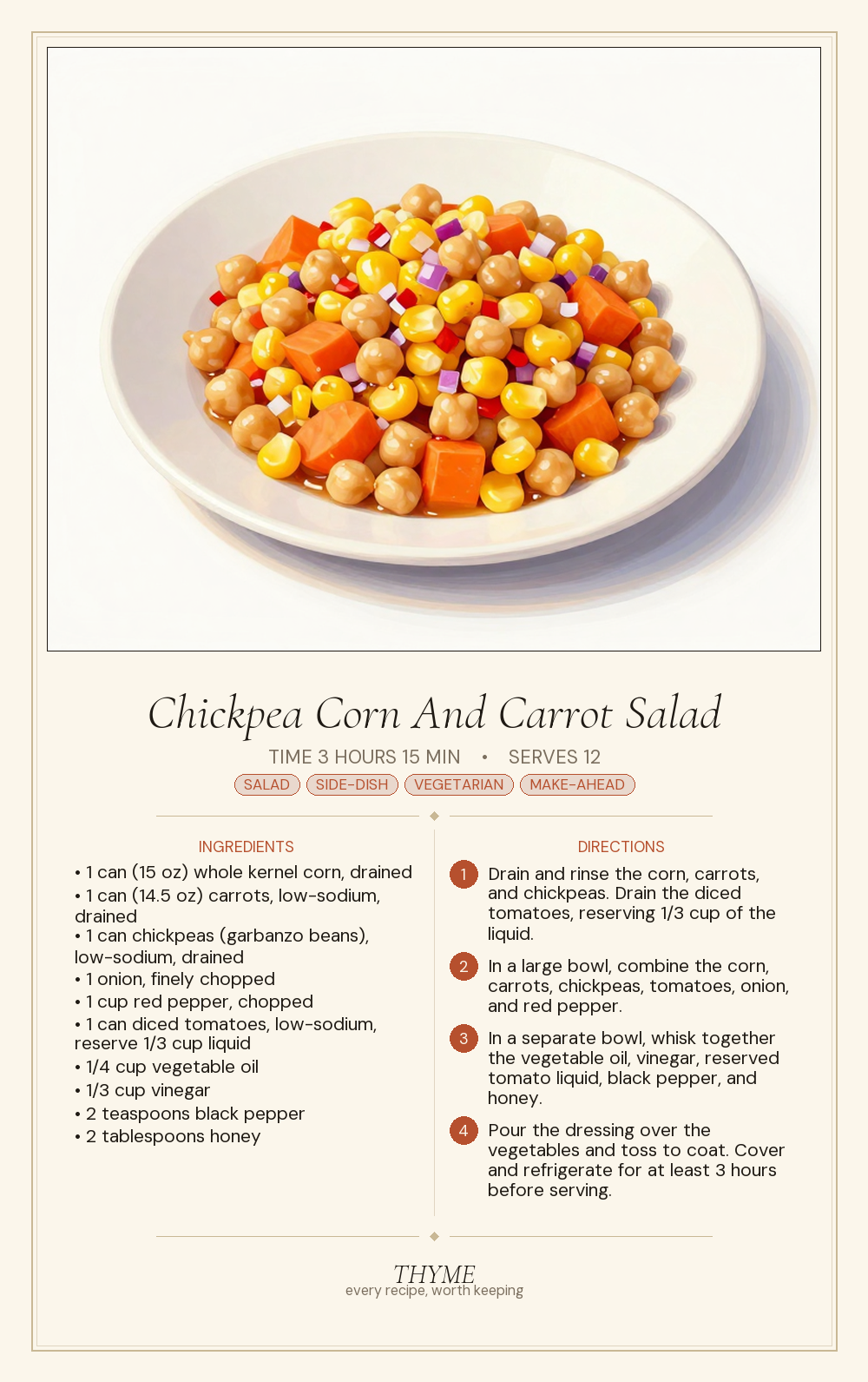 Chickpea Corn And Carrot Salad