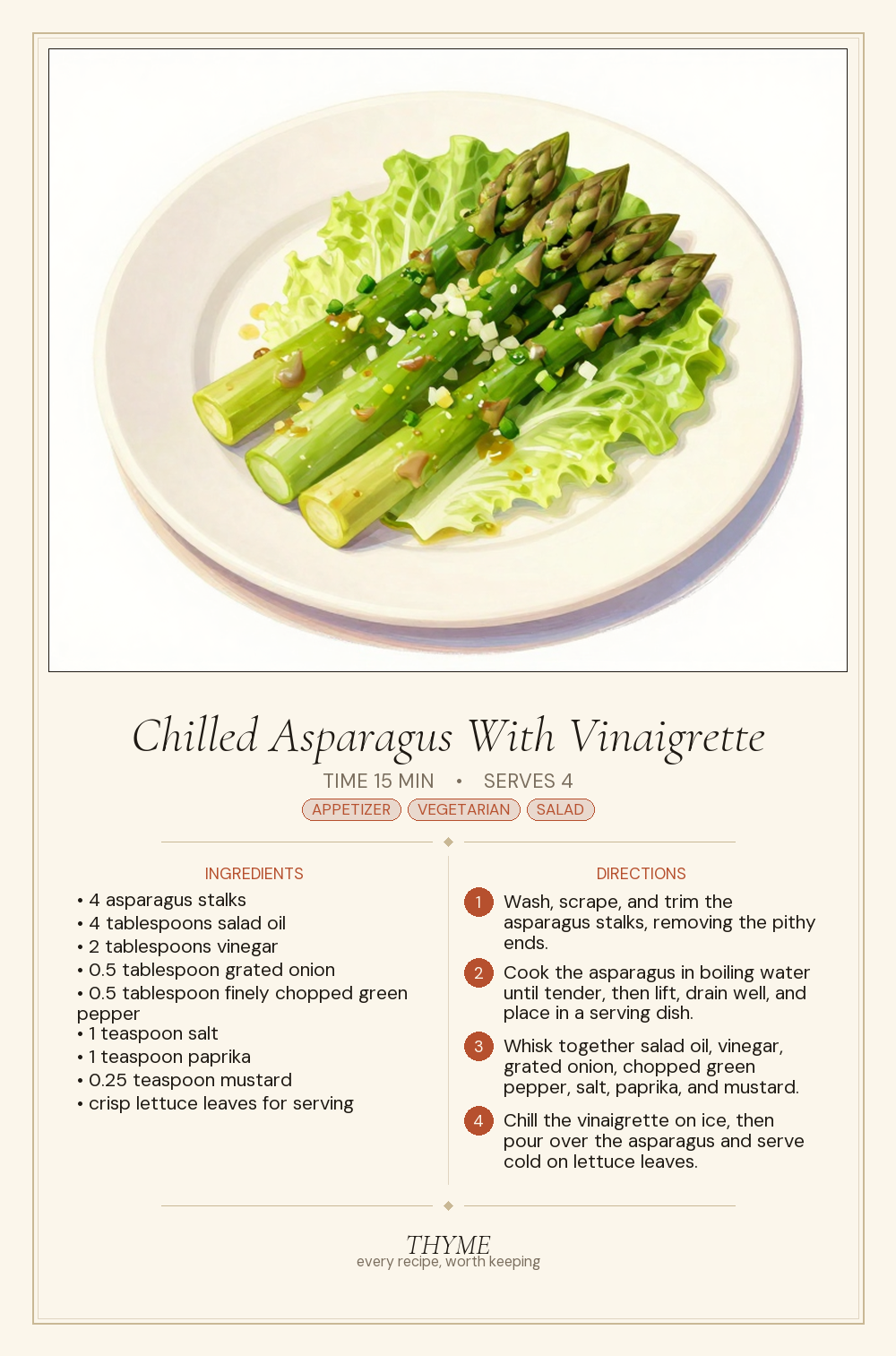 Chilled Asparagus With Vinaigrette