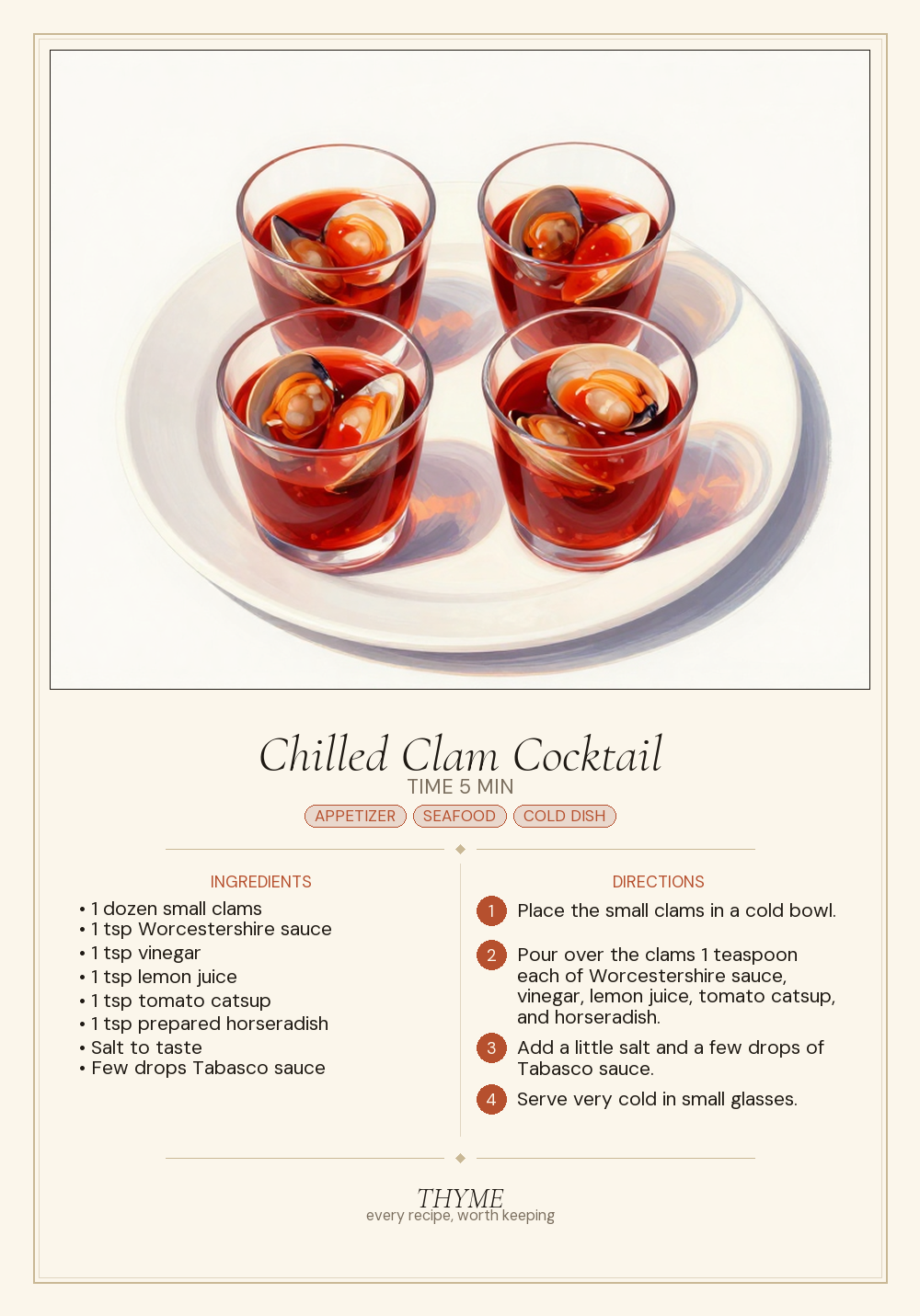Chilled Clam Cocktail