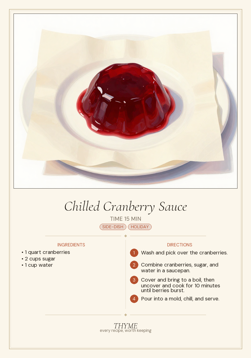 Chilled Cranberry Sauce