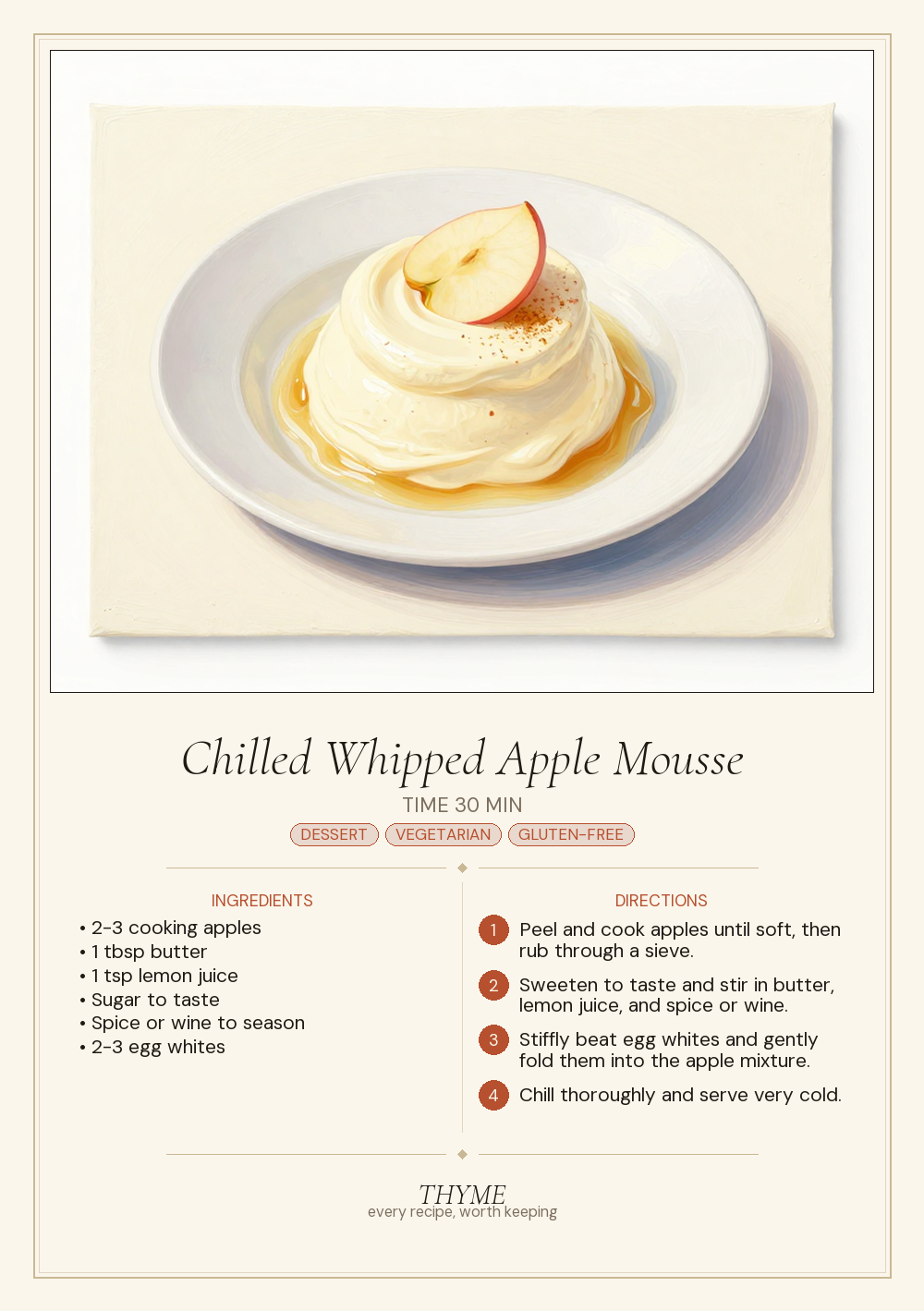 Chilled Whipped Apple Mousse