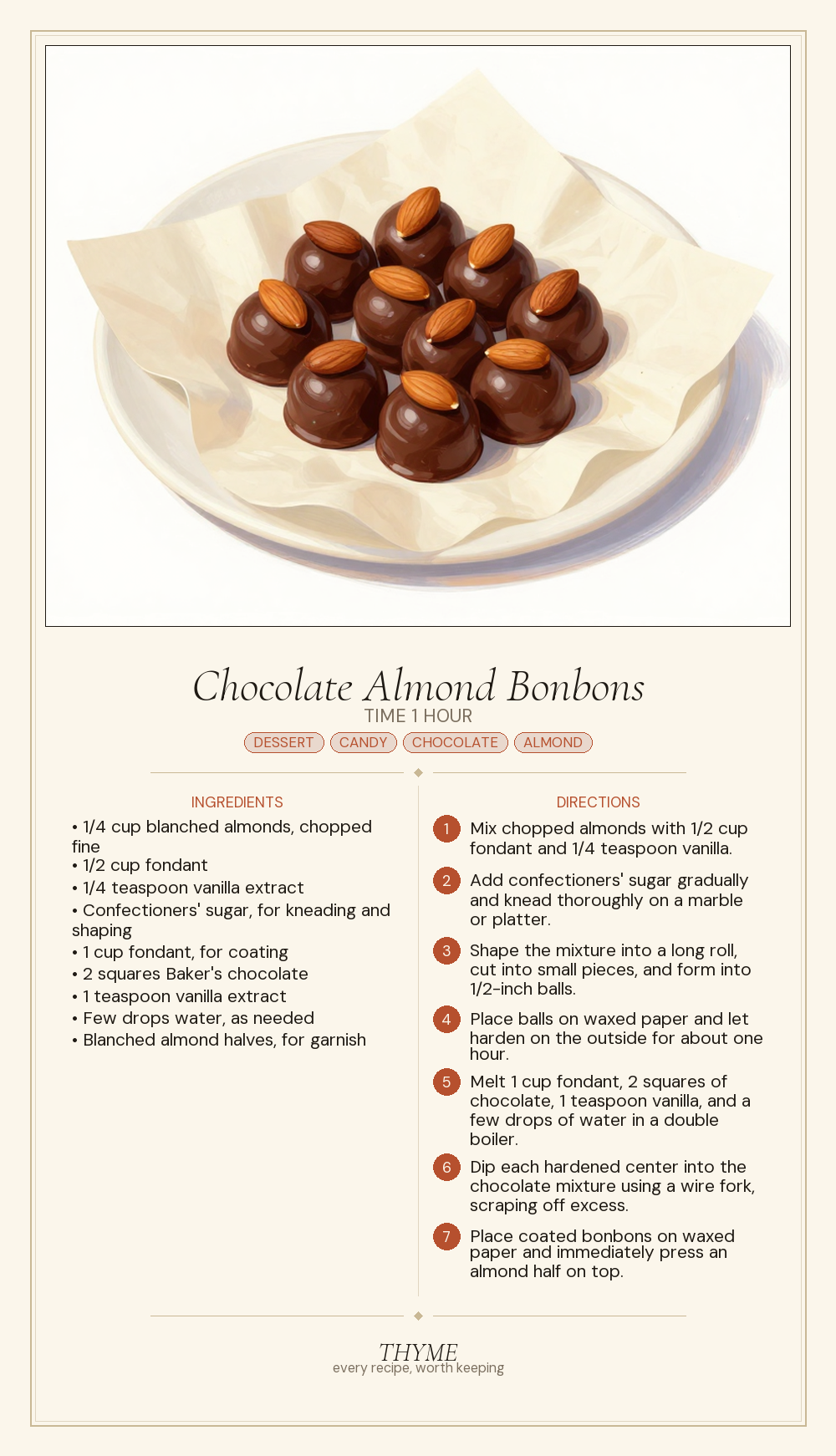 Chocolate Almond Bonbons
