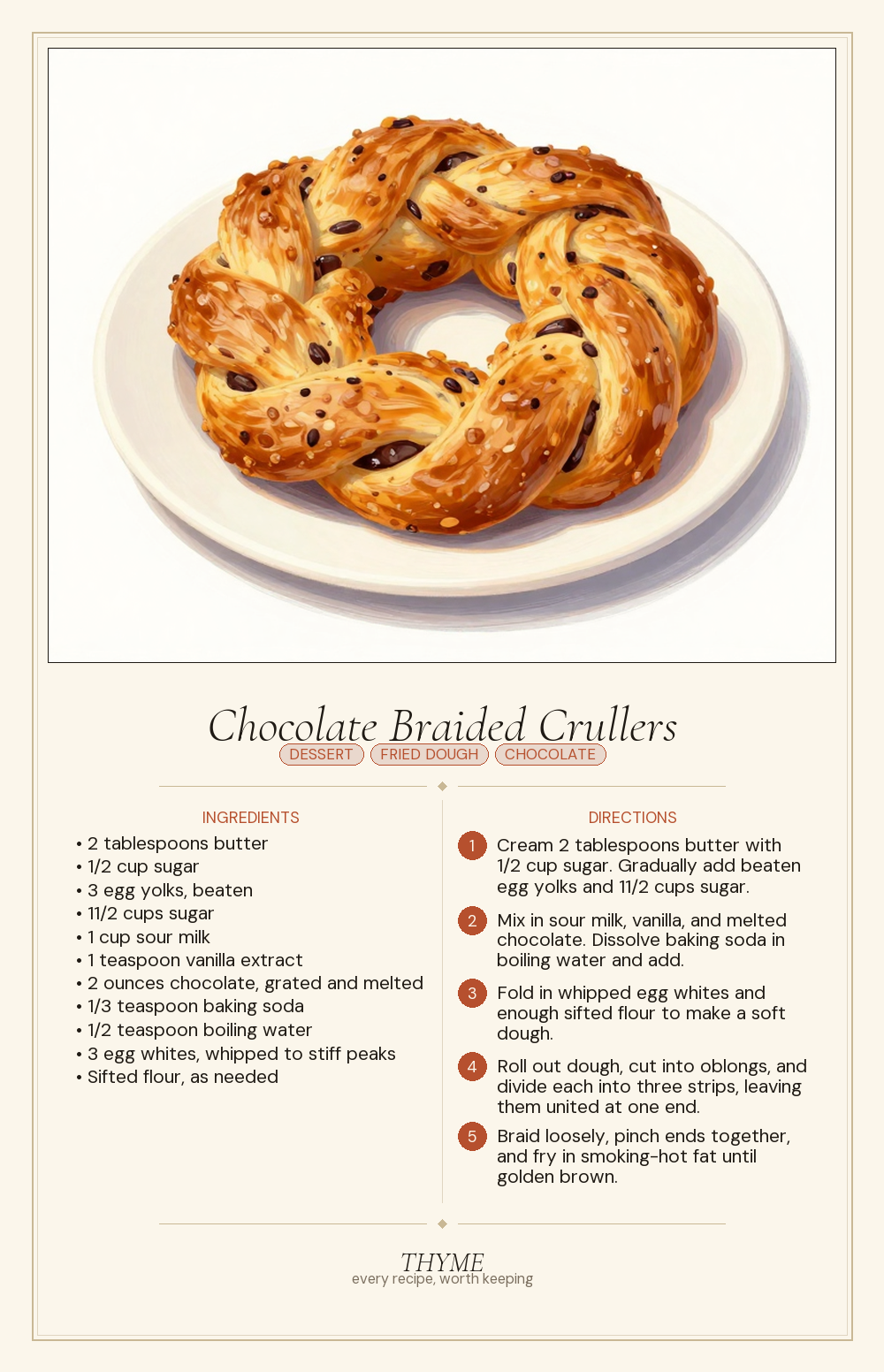 Chocolate Braided Crullers