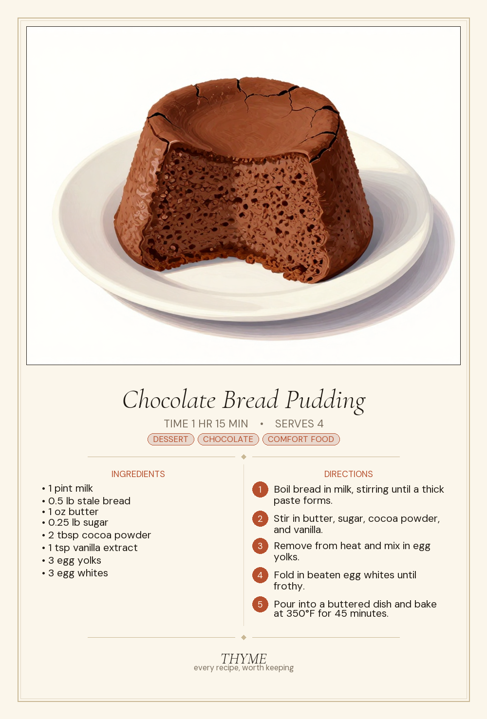 Chocolate Bread Pudding