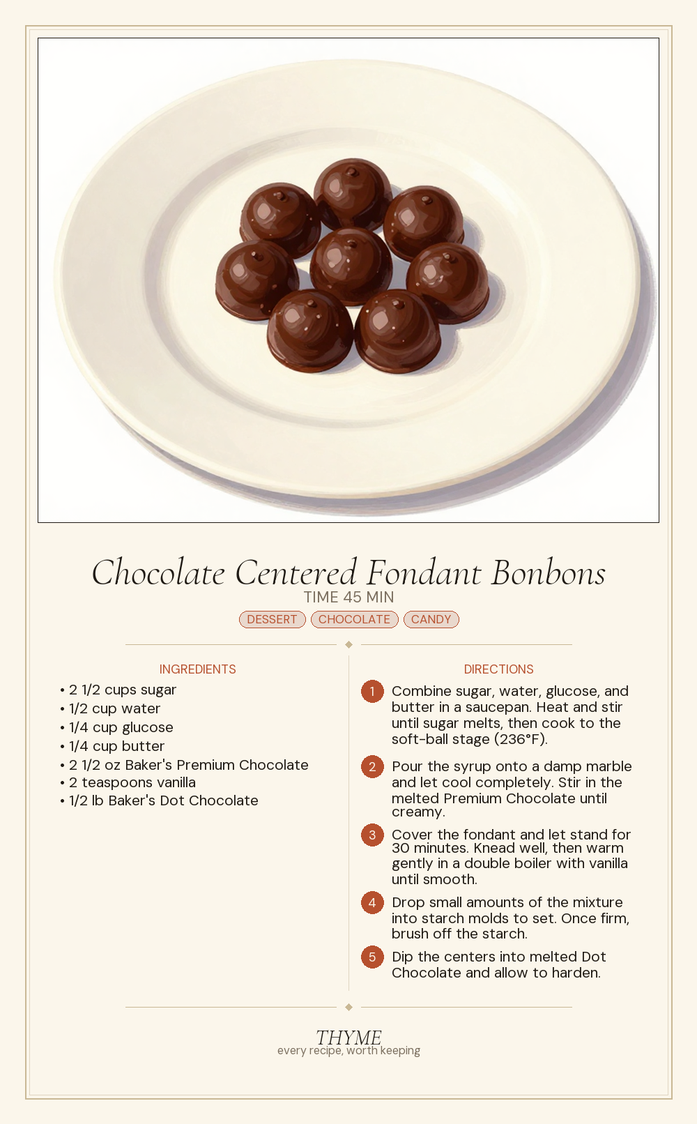 Chocolate Centered Fondant Bonbons