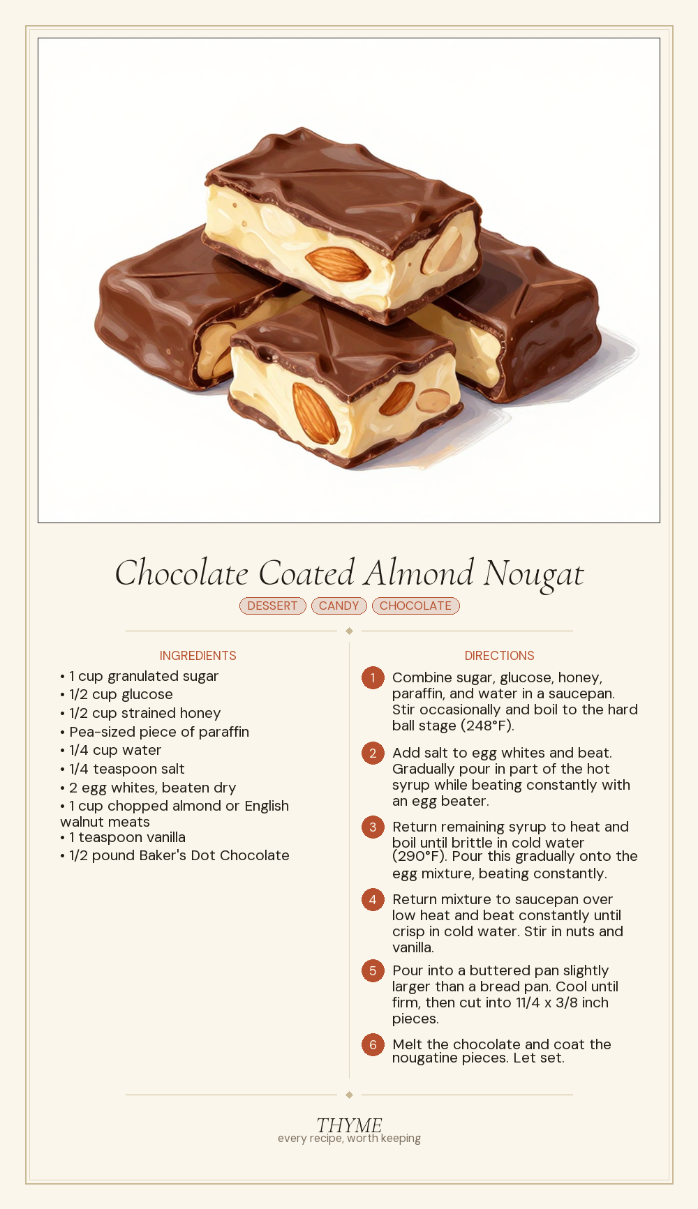 Chocolate Coated Almond Nougat
