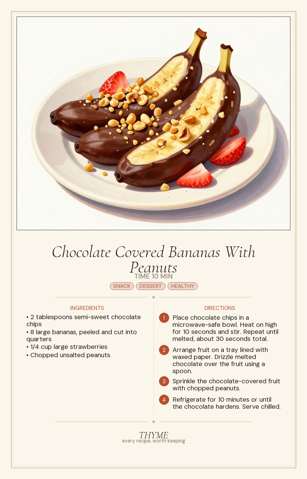 Chocolate Covered Bananas With Peanuts