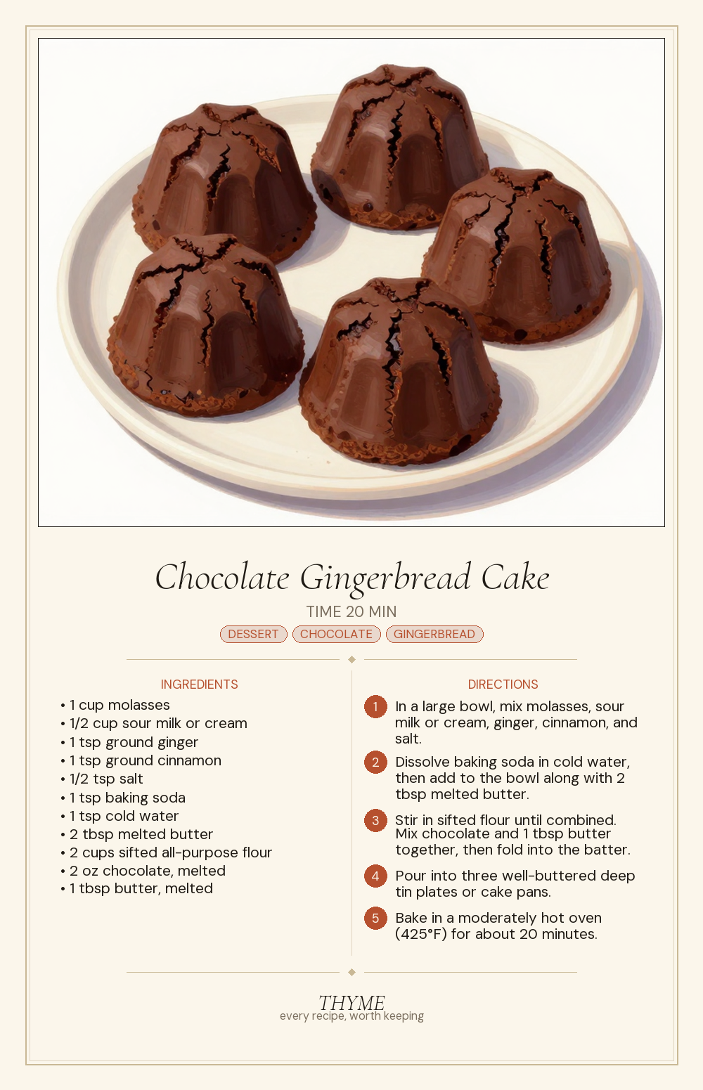 Chocolate Gingerbread Cake