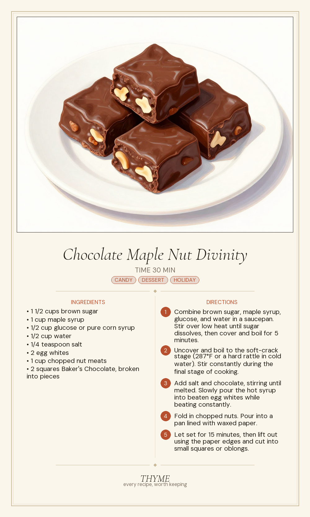 Chocolate Maple Nut Divinity