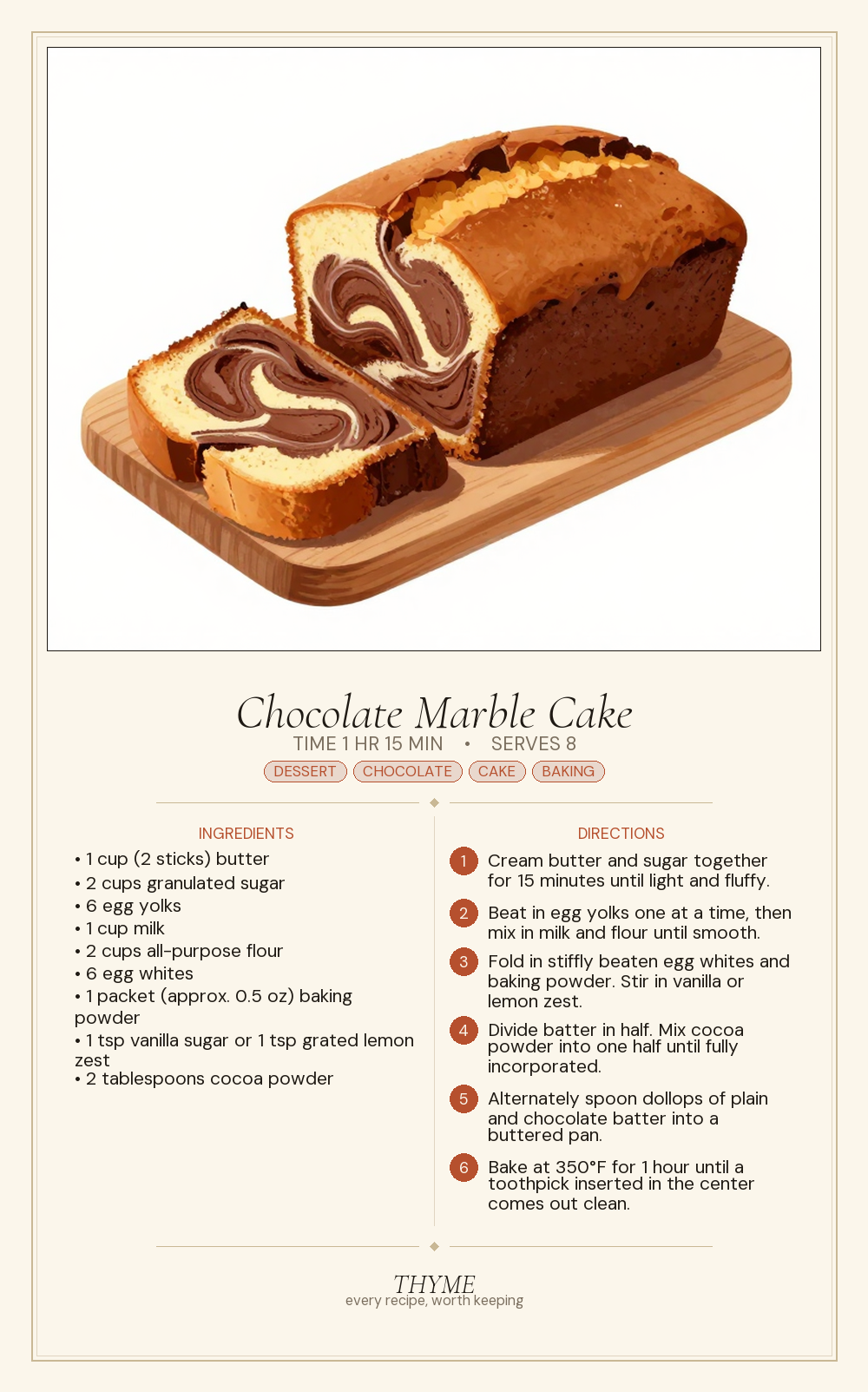 Chocolate Marble Cake