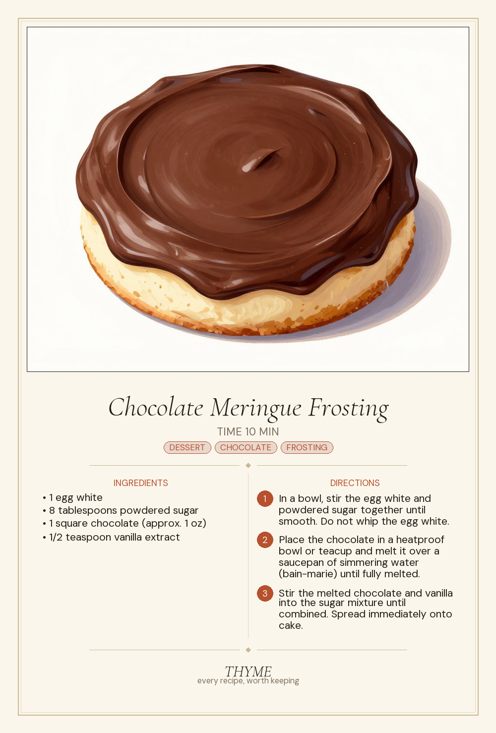 Chocolate Meringue Frosting