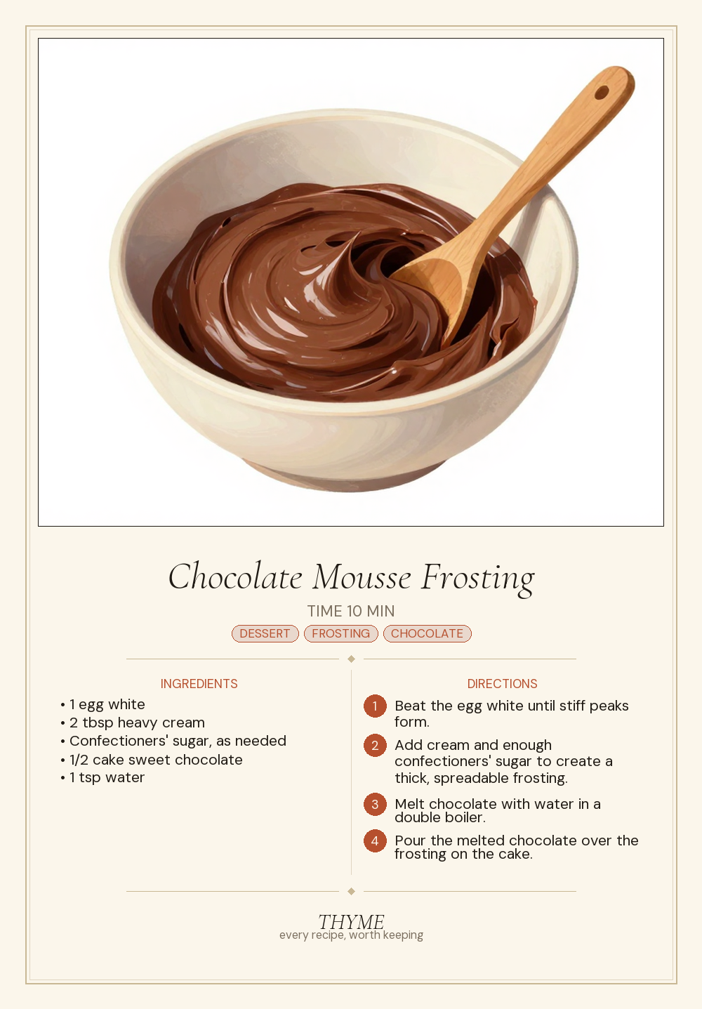Chocolate Mousse Frosting