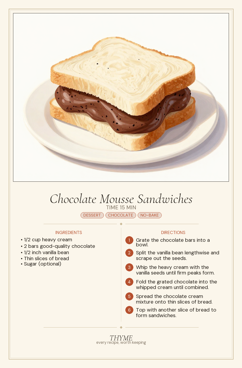 Chocolate Mousse Sandwiches