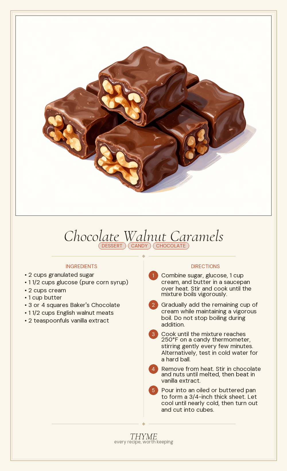 Chocolate Walnut Caramels