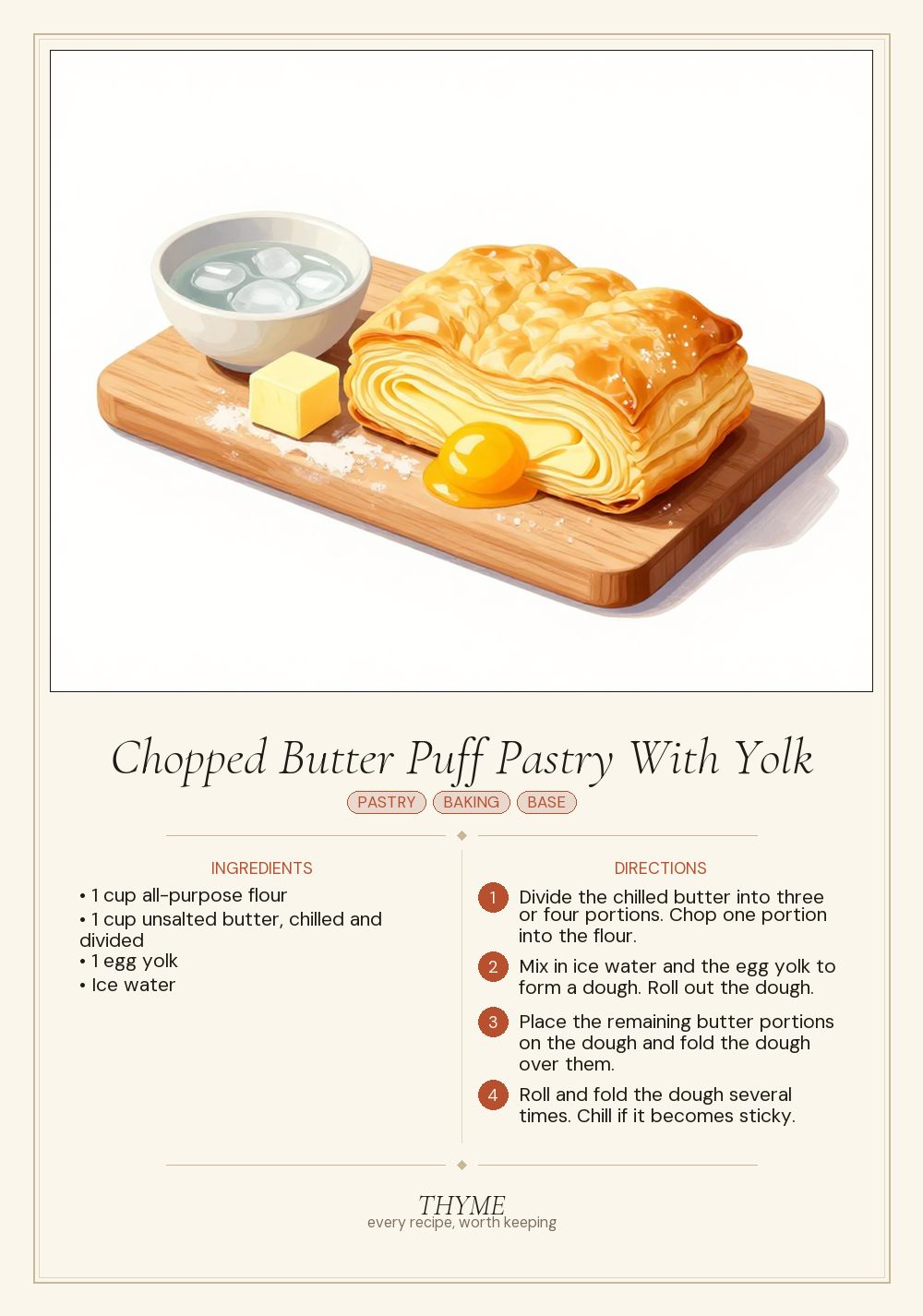 Chopped Butter Puff Pastry With Yolk