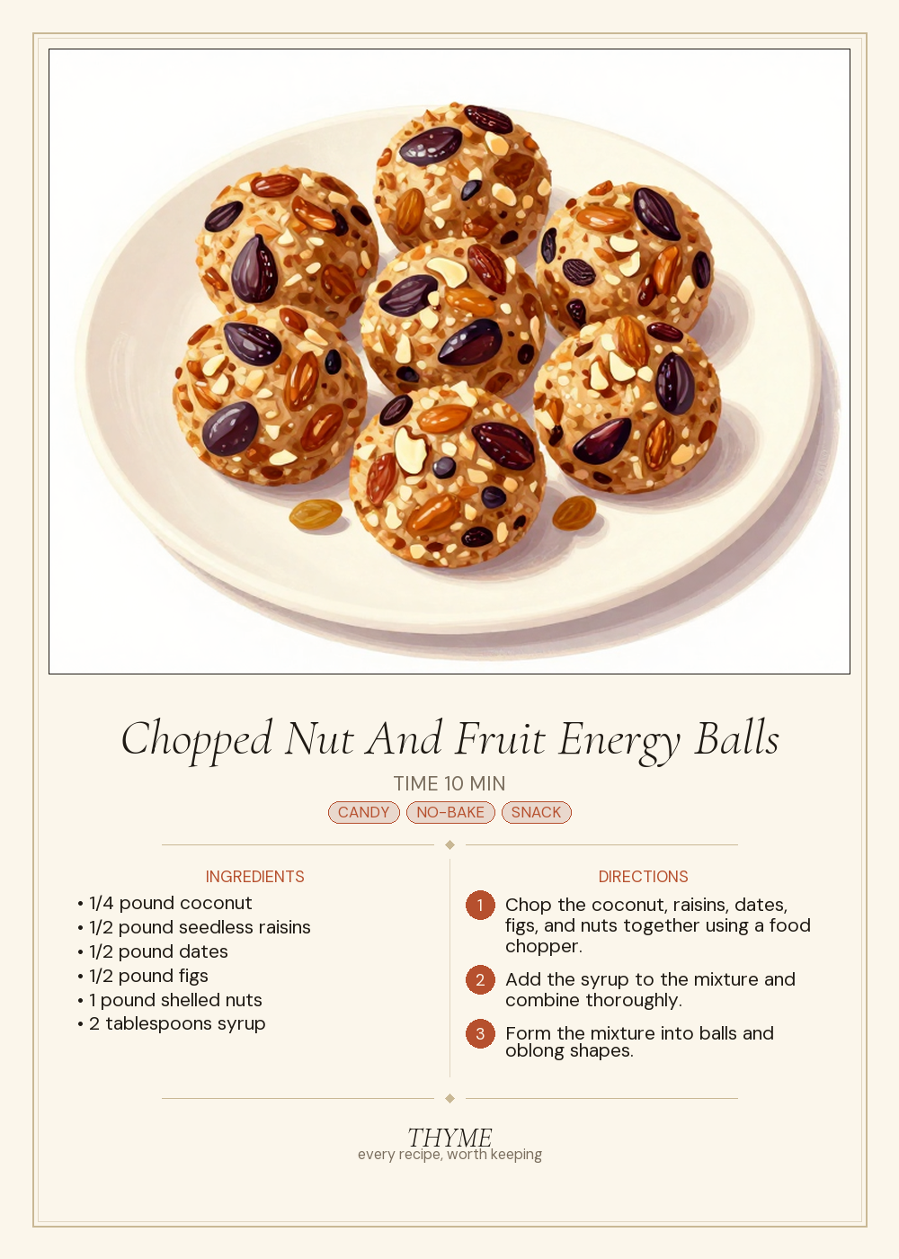 Chopped Nut And Fruit Energy Balls