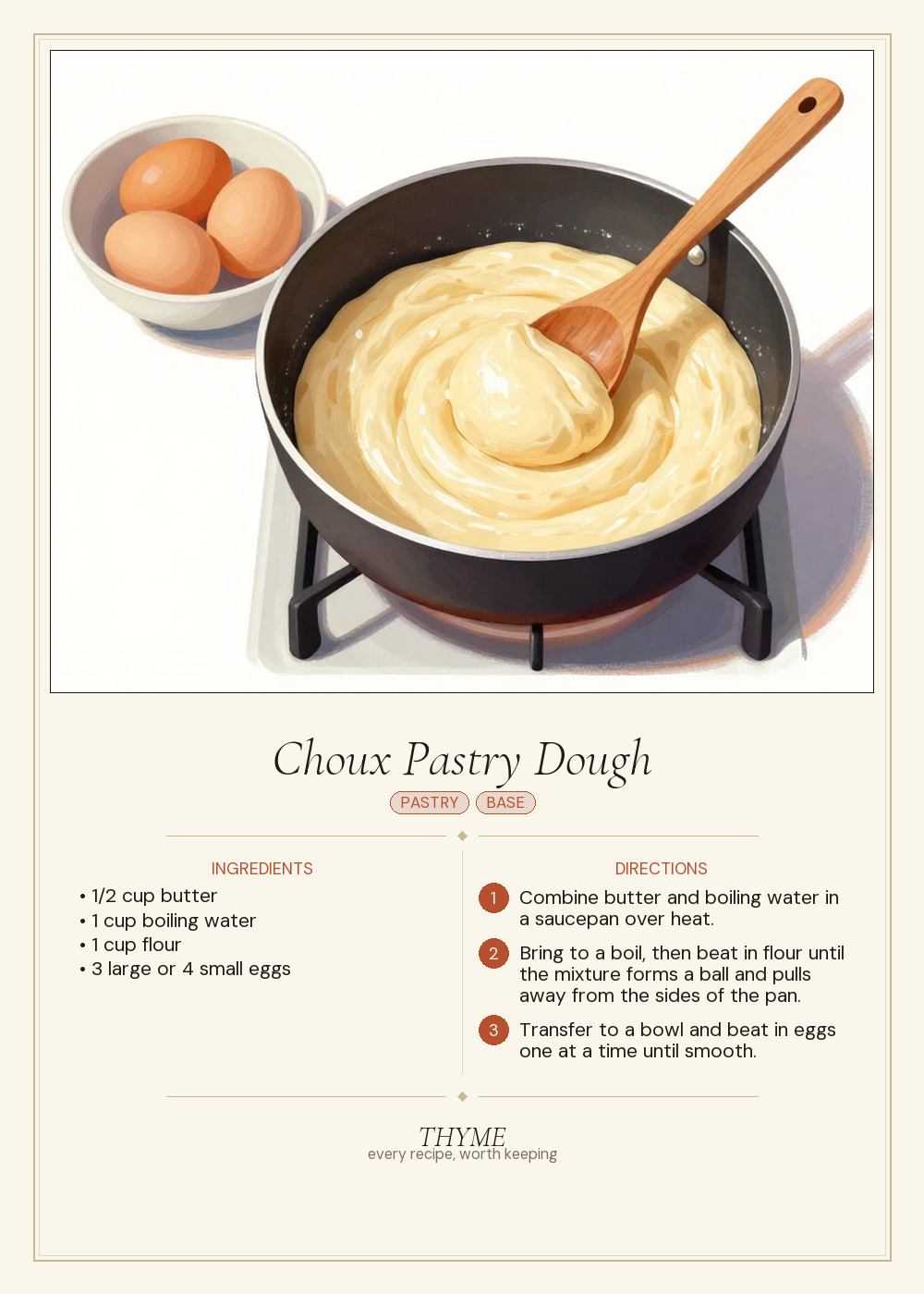 Choux Pastry Dough