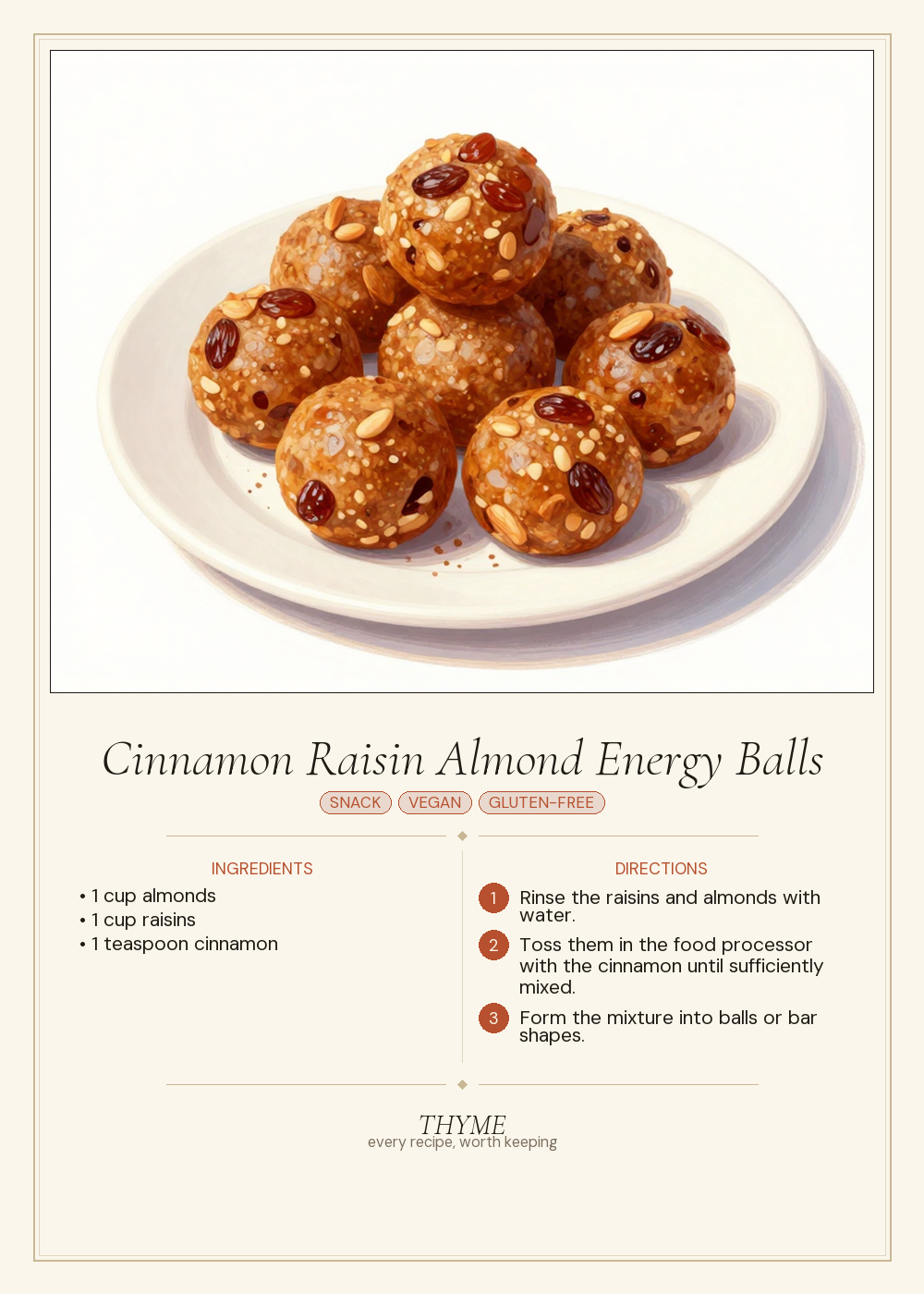 Cinnamon Raisin Almond Energy Balls