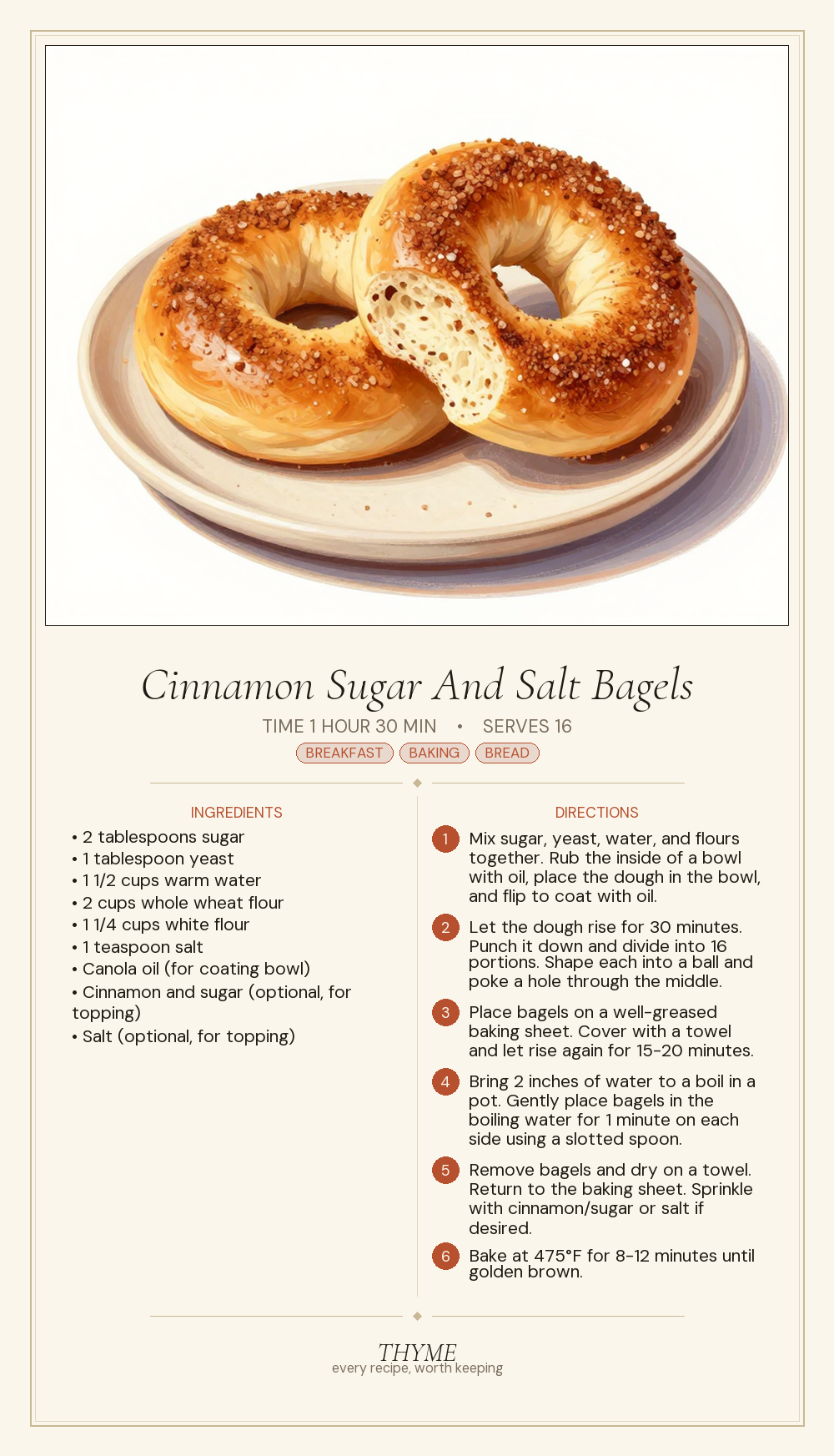 Cinnamon Sugar And Salt Bagels