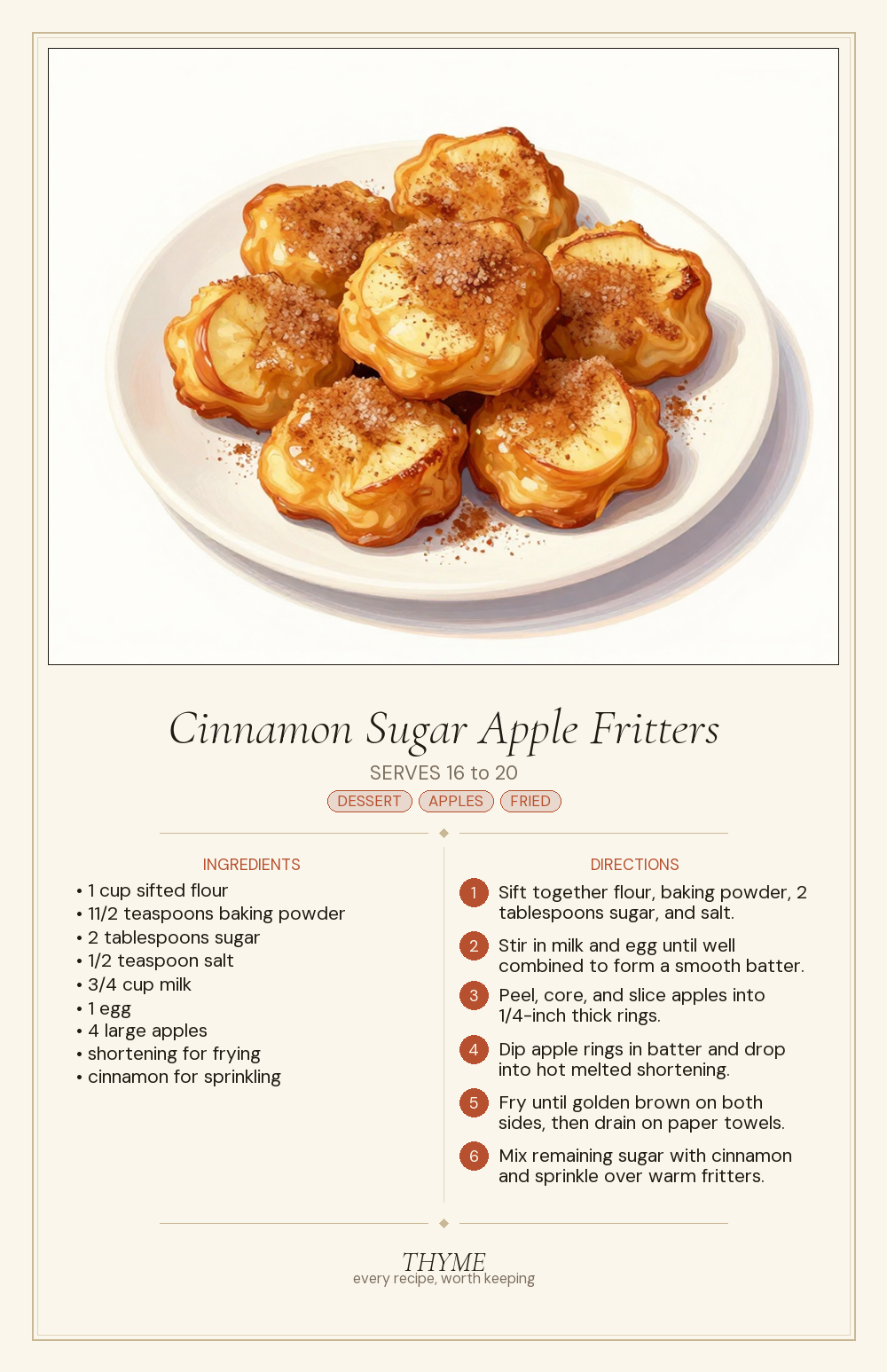 Cinnamon Sugar Apple Fritters