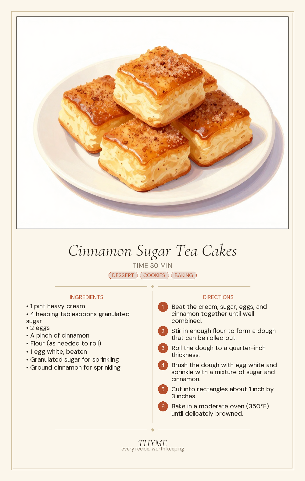 Cinnamon Sugar Tea Cakes