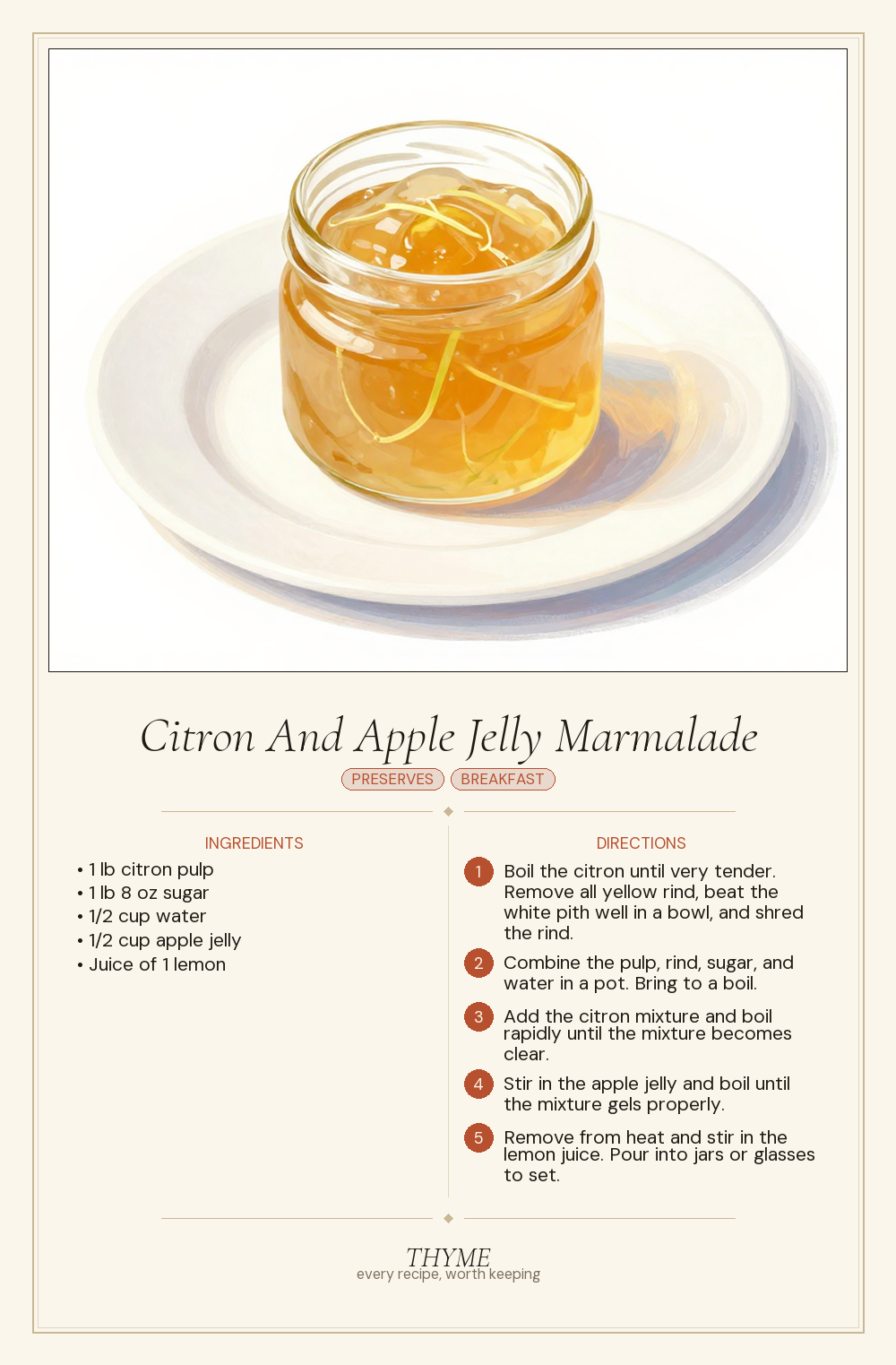 Citron And Apple Jelly Marmalade