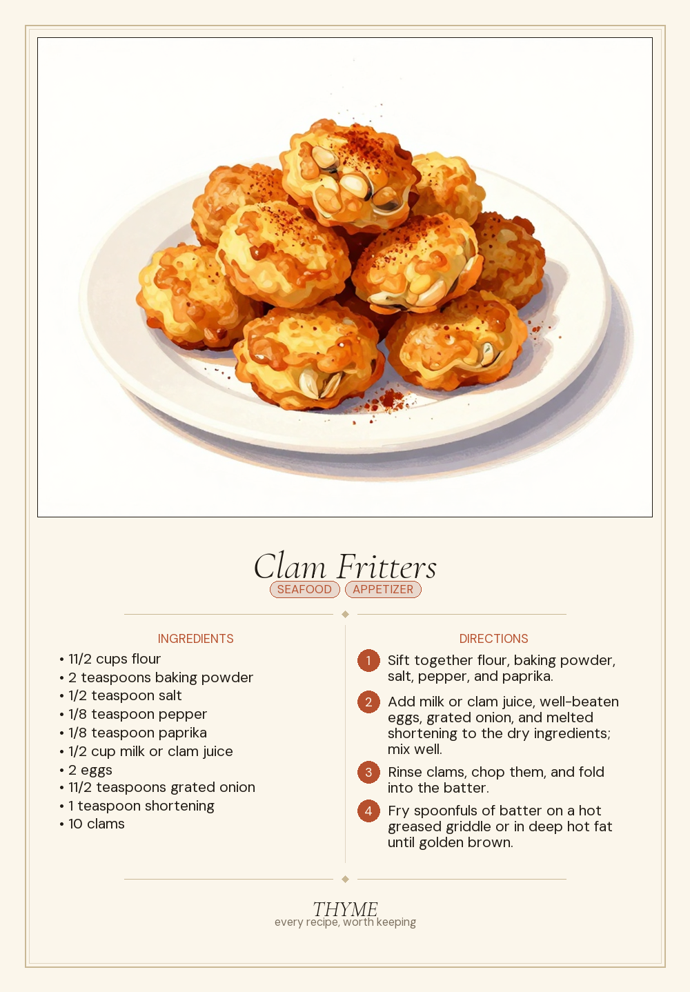 Clam Fritters