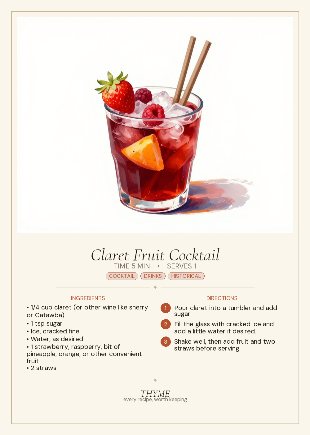Claret Fruit Cocktail