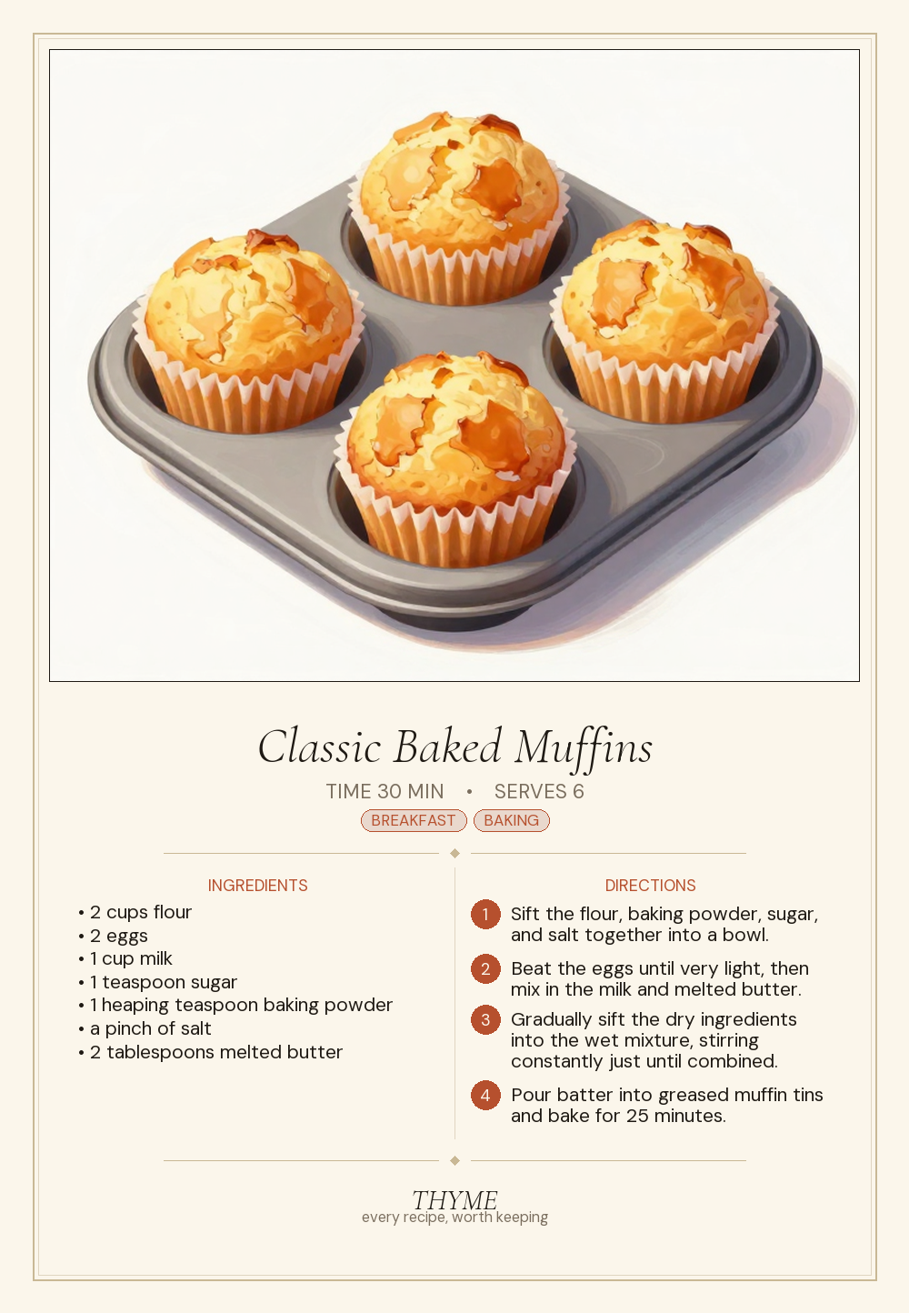 Classic Baked Muffins