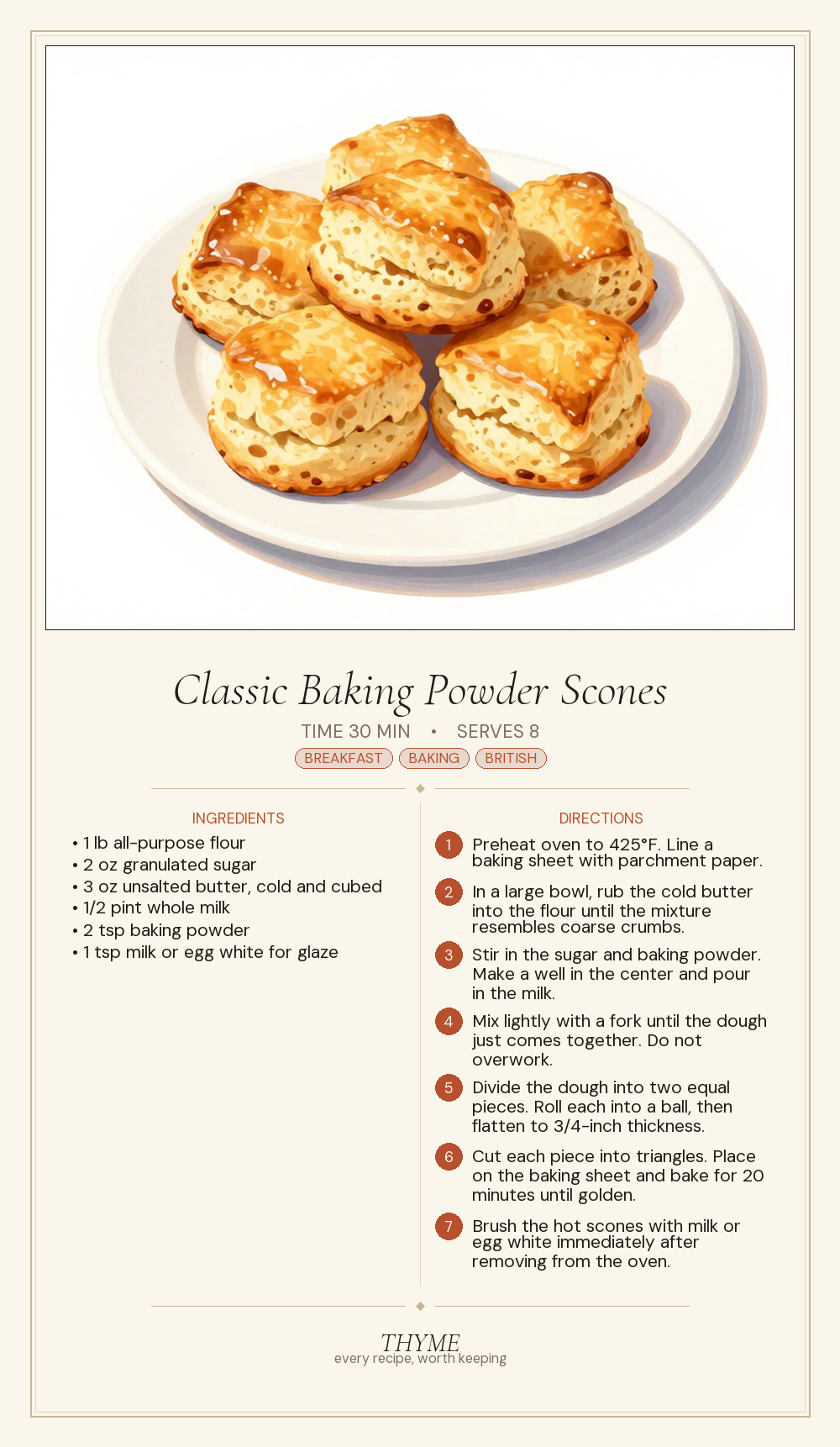 Classic Baking Powder Scones
