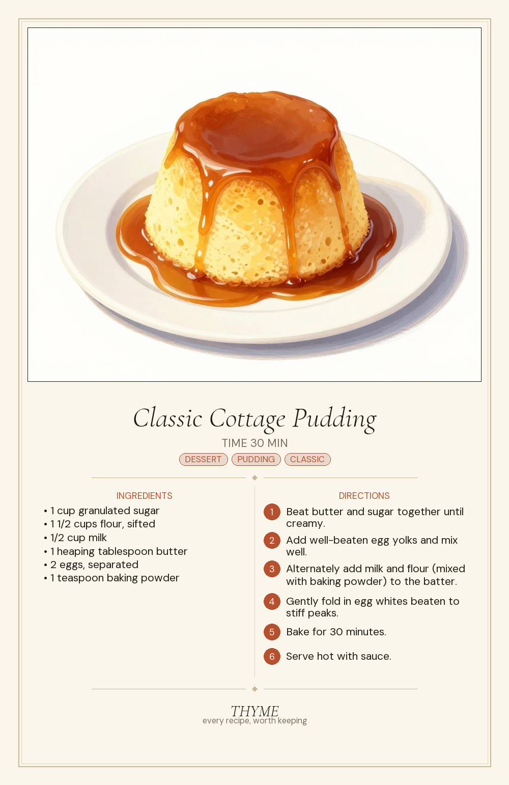 Classic Cottage Pudding