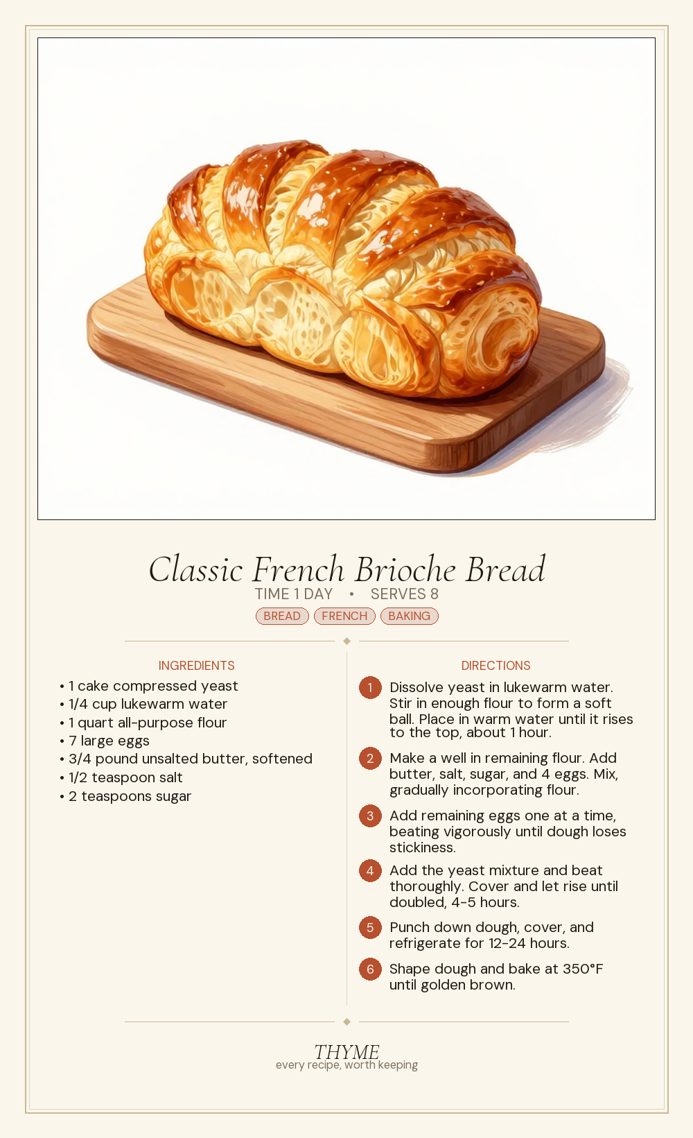 Classic French Brioche Bread