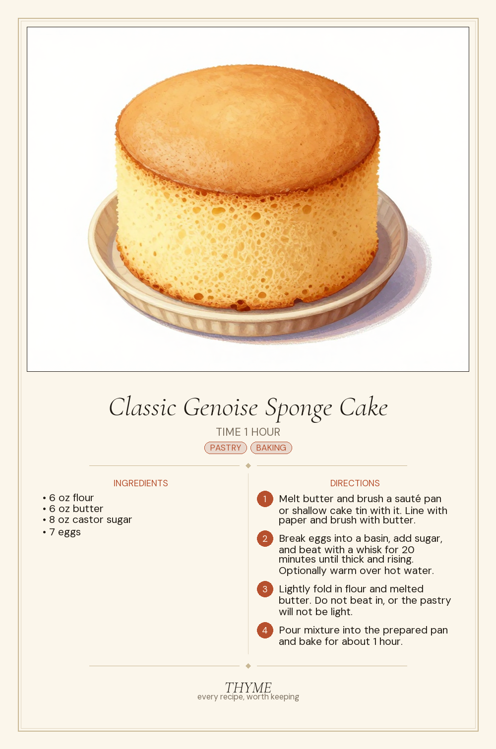 Classic Genoise Sponge Cake