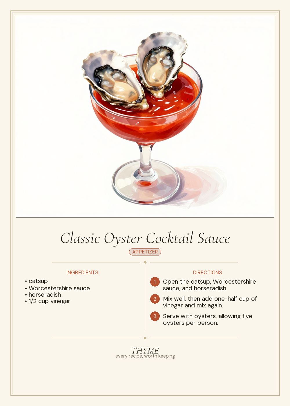 Classic Oyster Cocktail Sauce