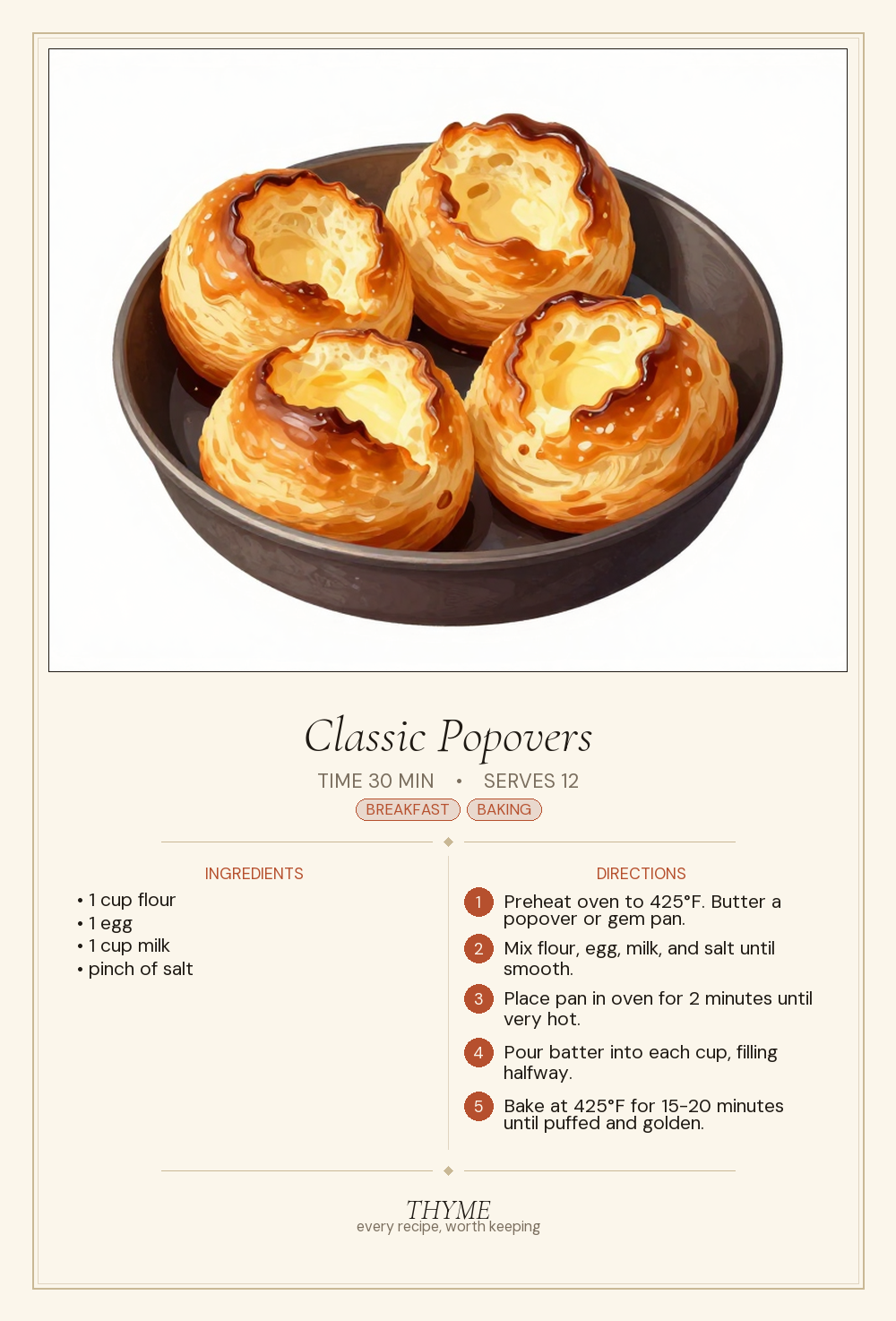 Classic Popovers