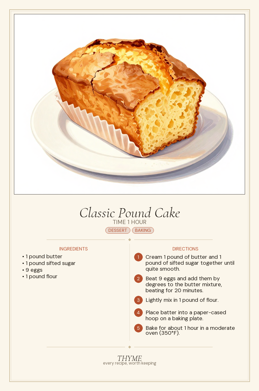 Classic Pound Cake