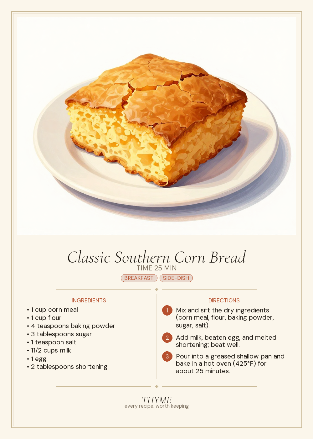 Classic Southern Corn Bread