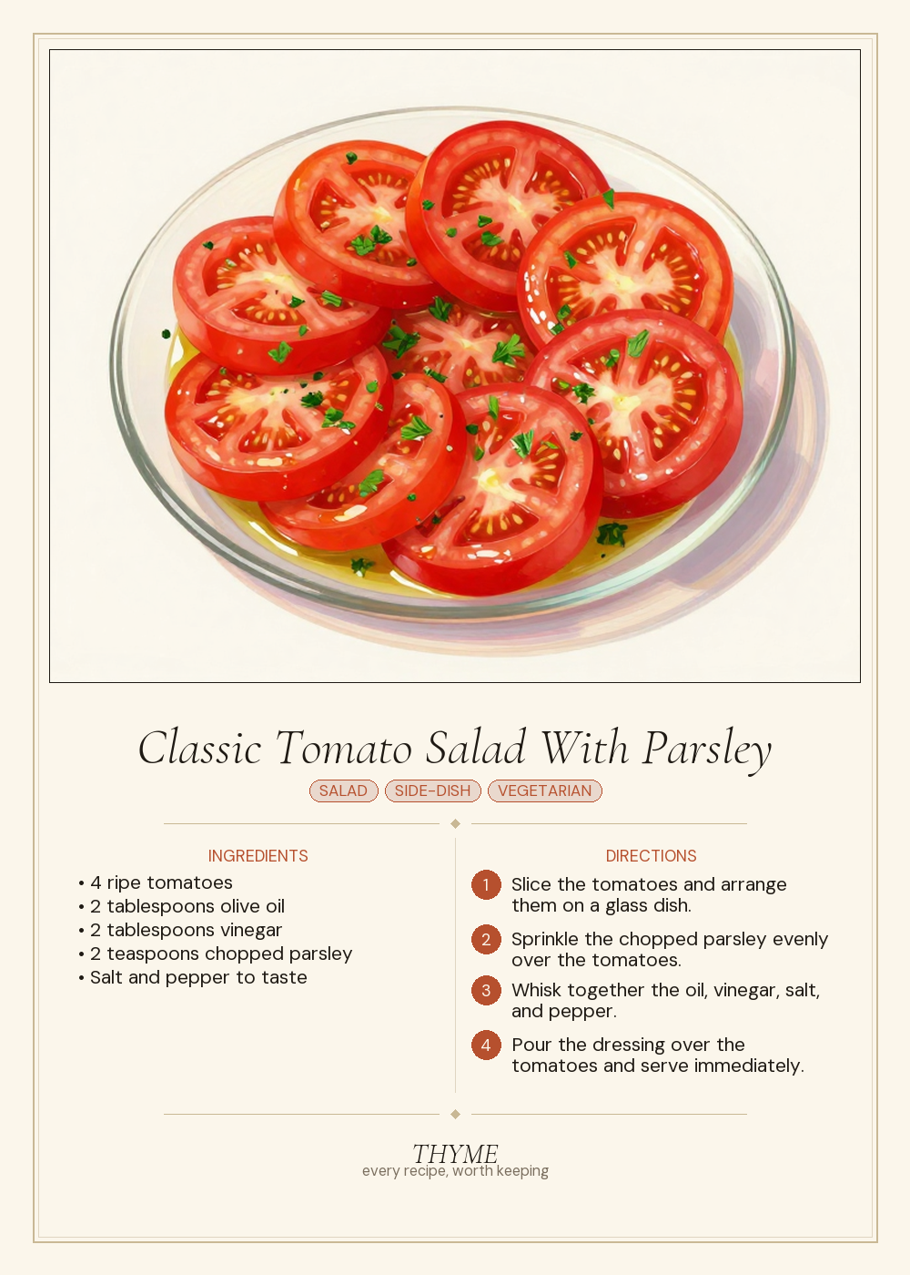 Classic Tomato Salad With Parsley