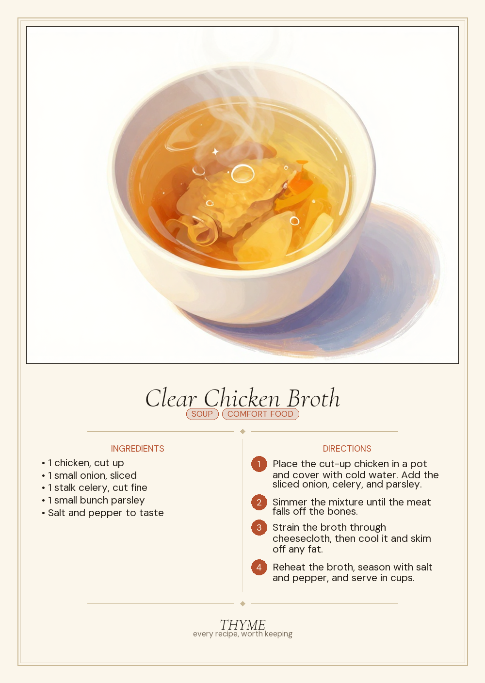 Clear Chicken Broth