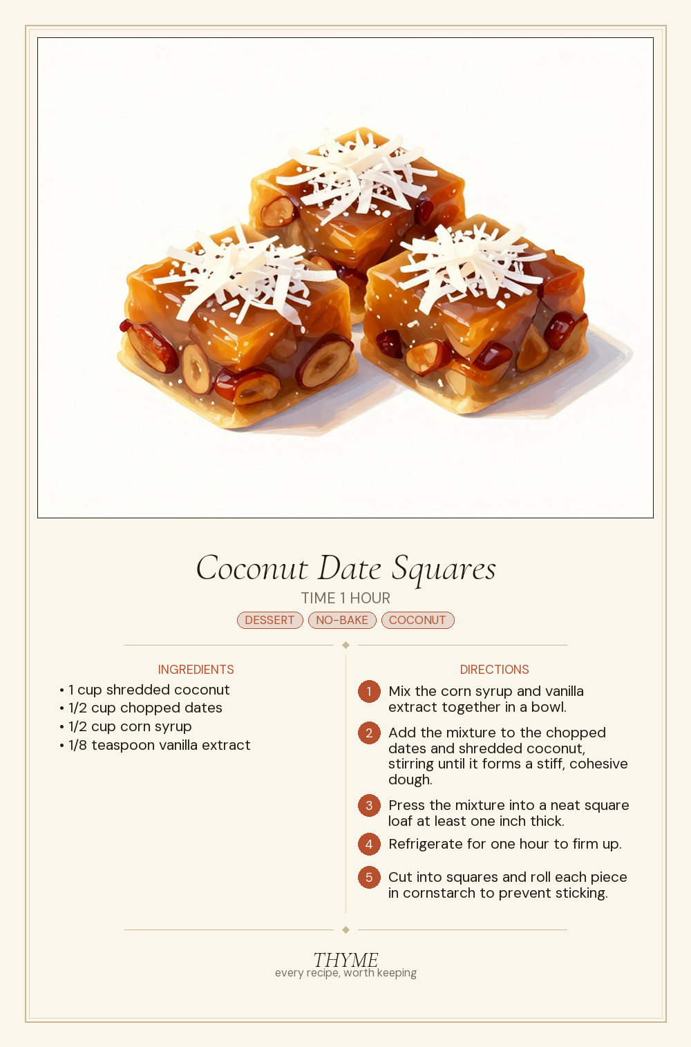 Coconut Date Squares