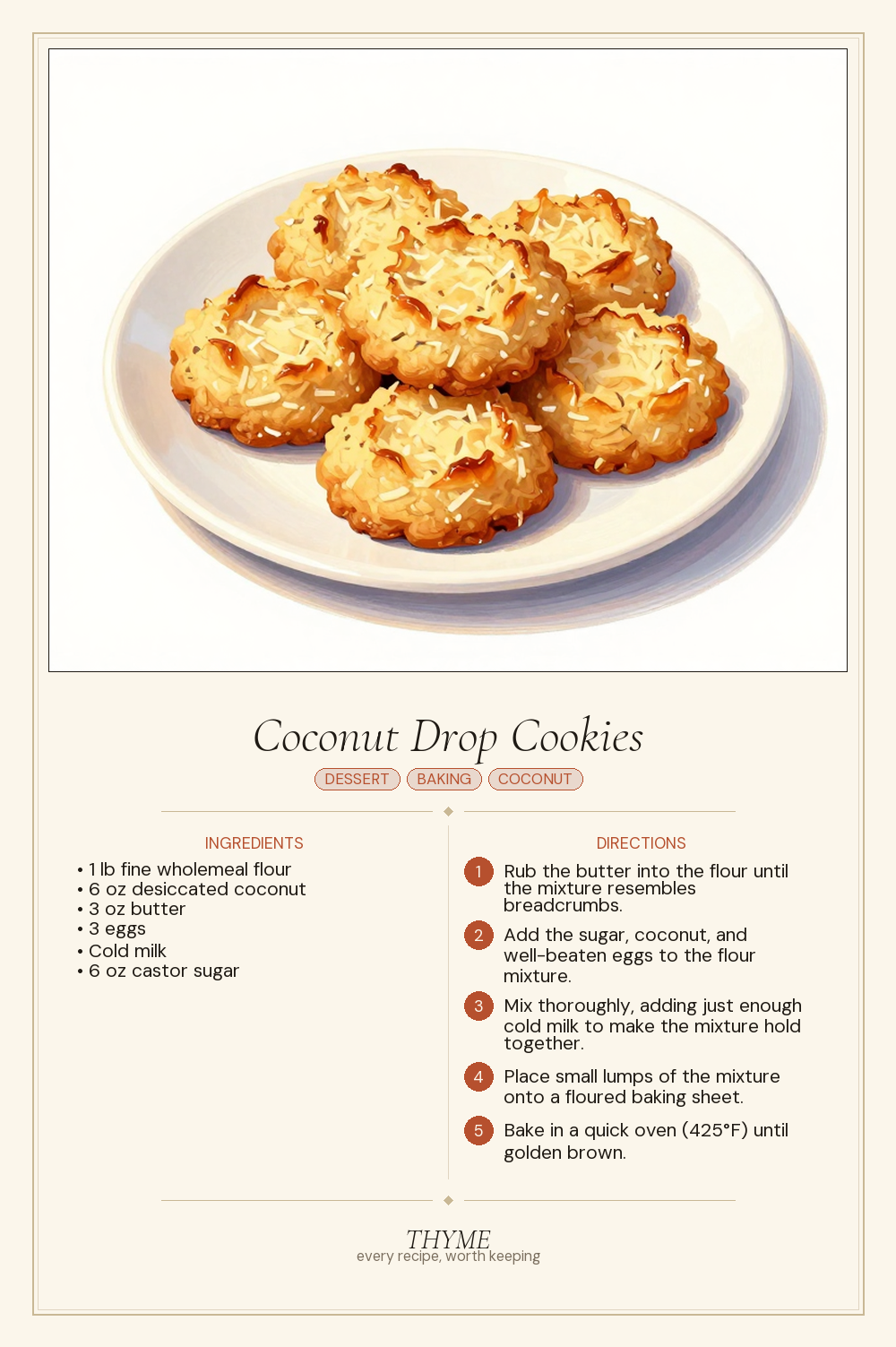 Coconut Drop Cookies