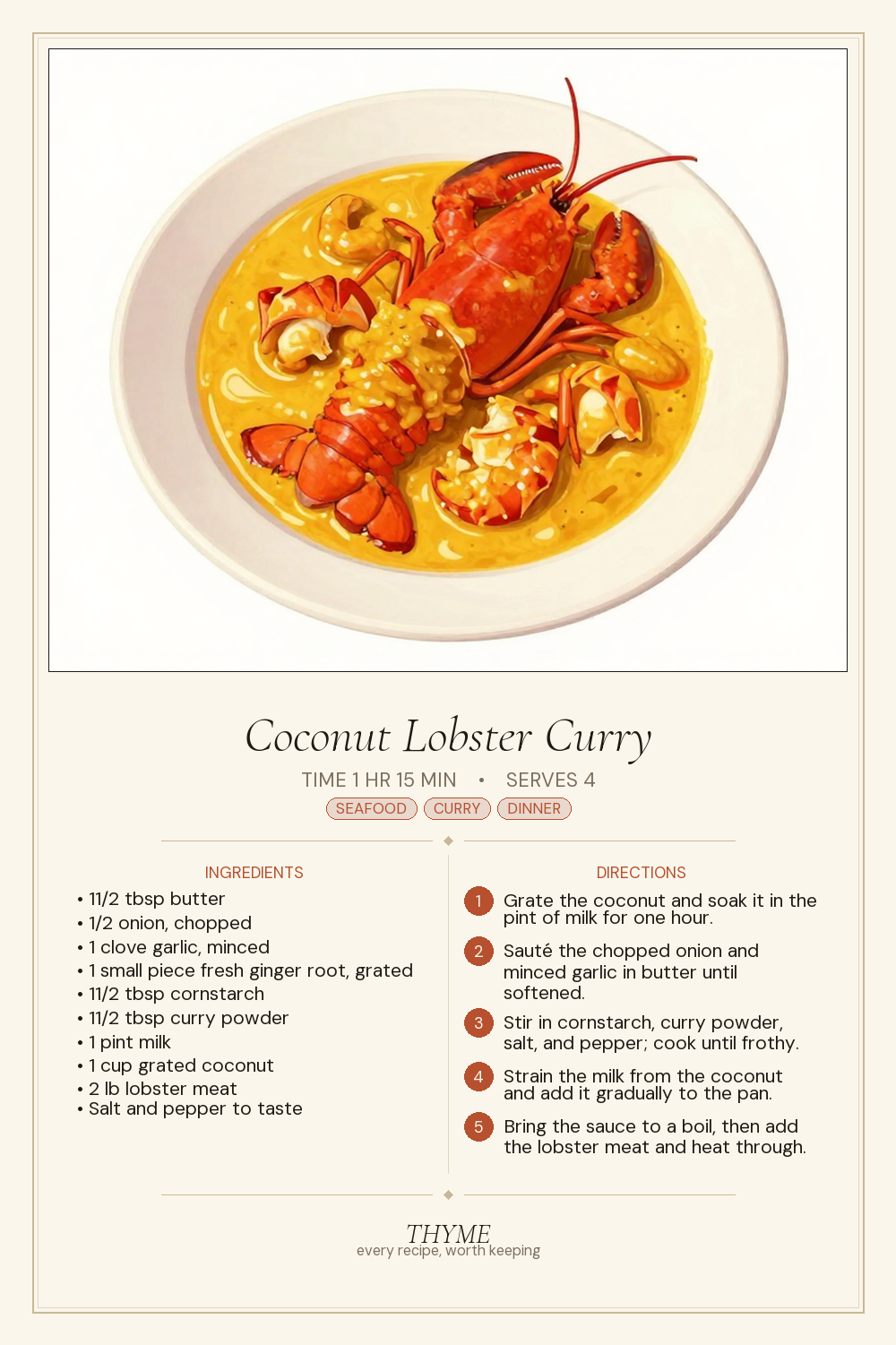 Coconut Lobster Curry