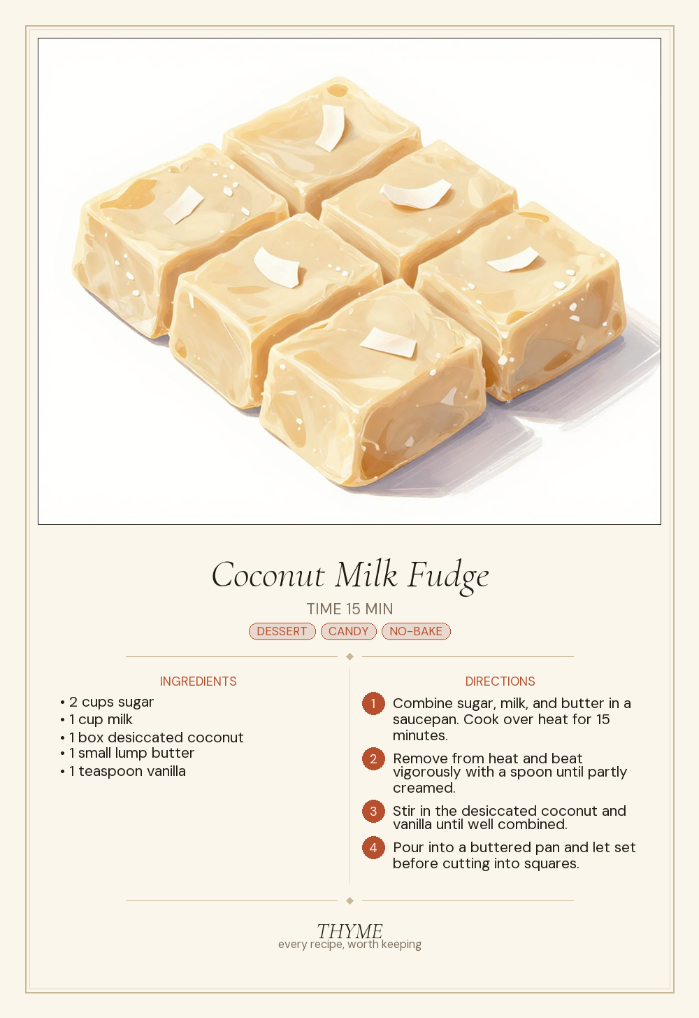 Coconut Milk Fudge