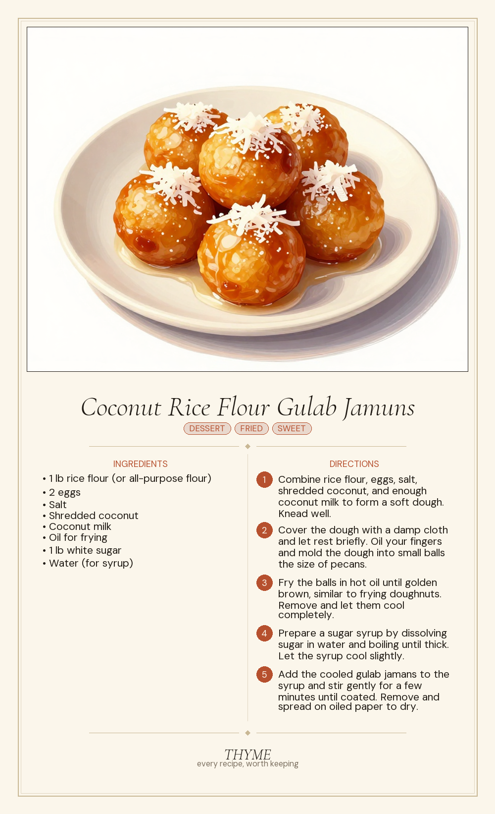 Coconut Rice Flour Gulab Jamuns