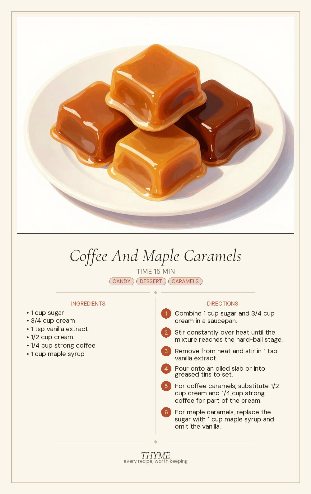 Coffee And Maple Caramels