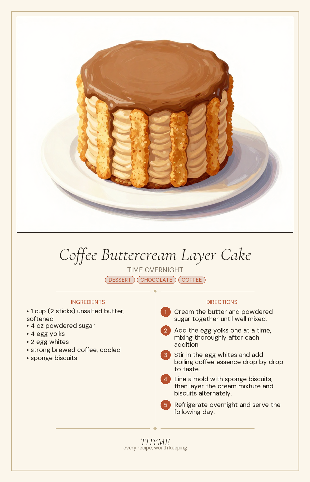 Coffee Buttercream Layer Cake