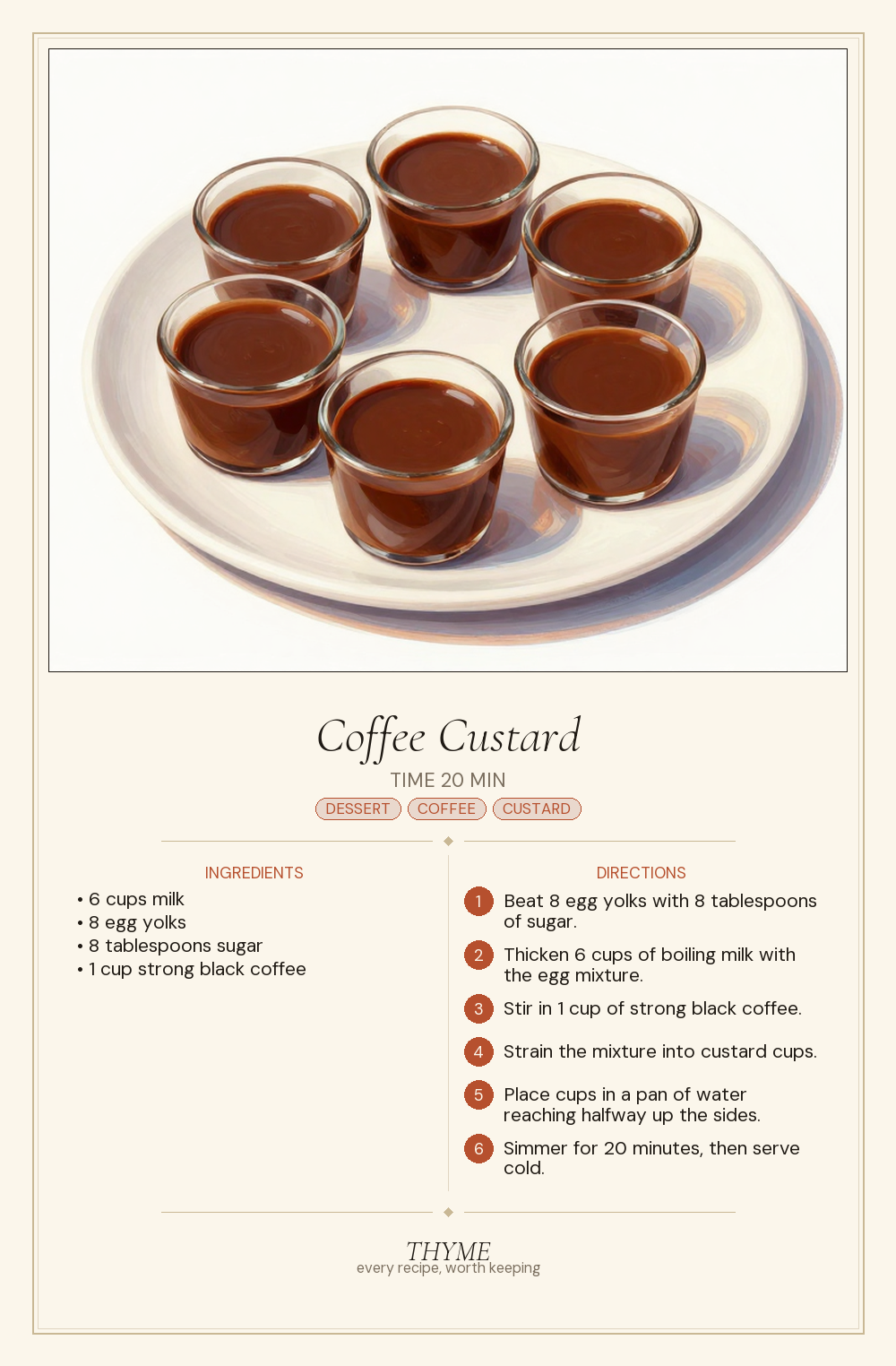 Coffee Custard