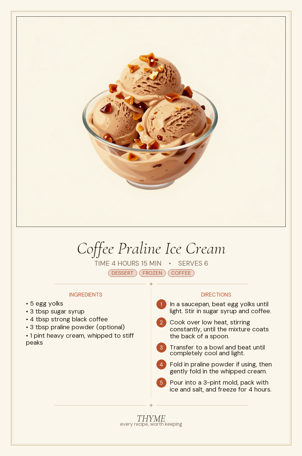 Coffee Praline Ice Cream