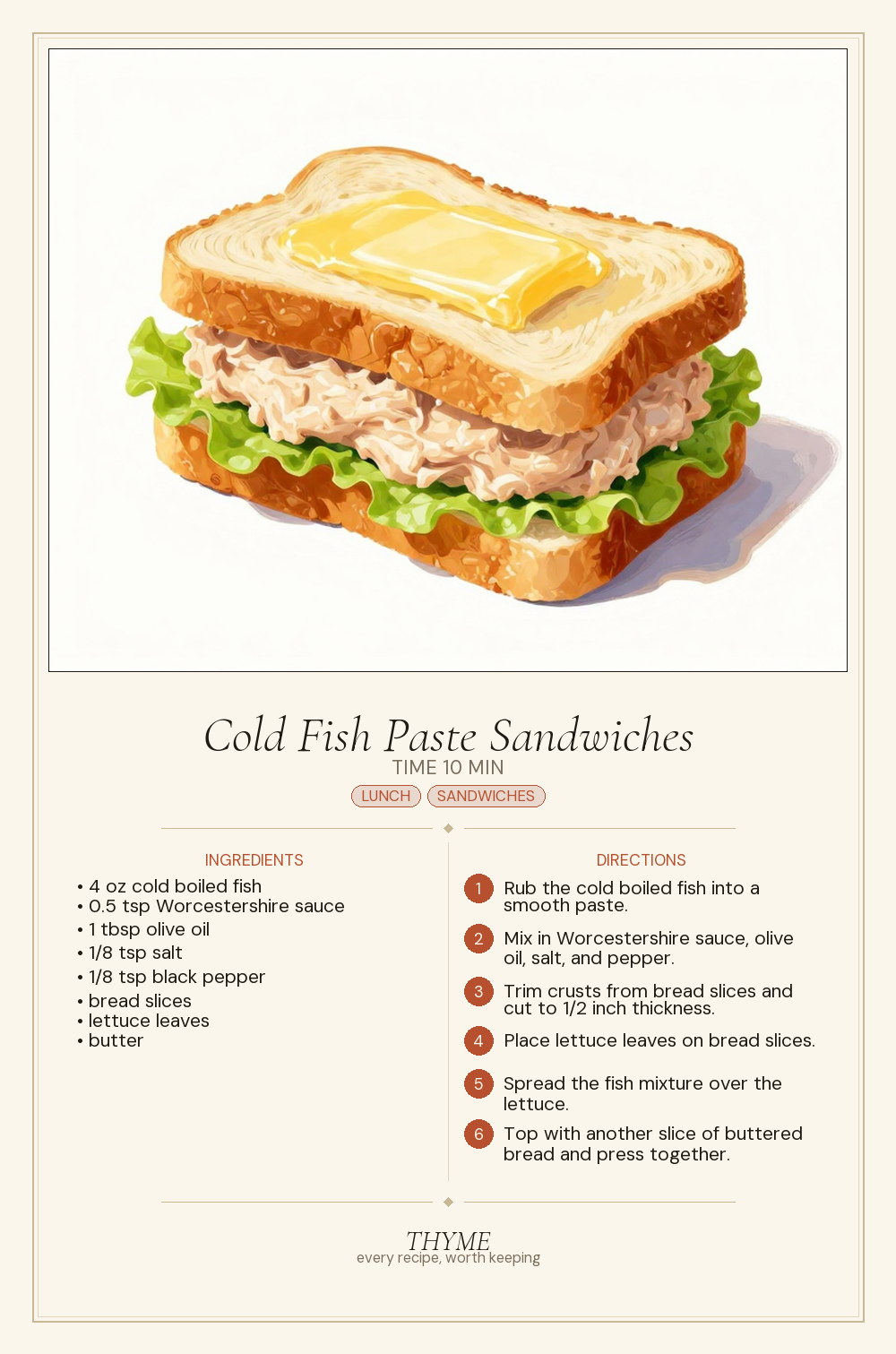 Cold Fish Paste Sandwiches