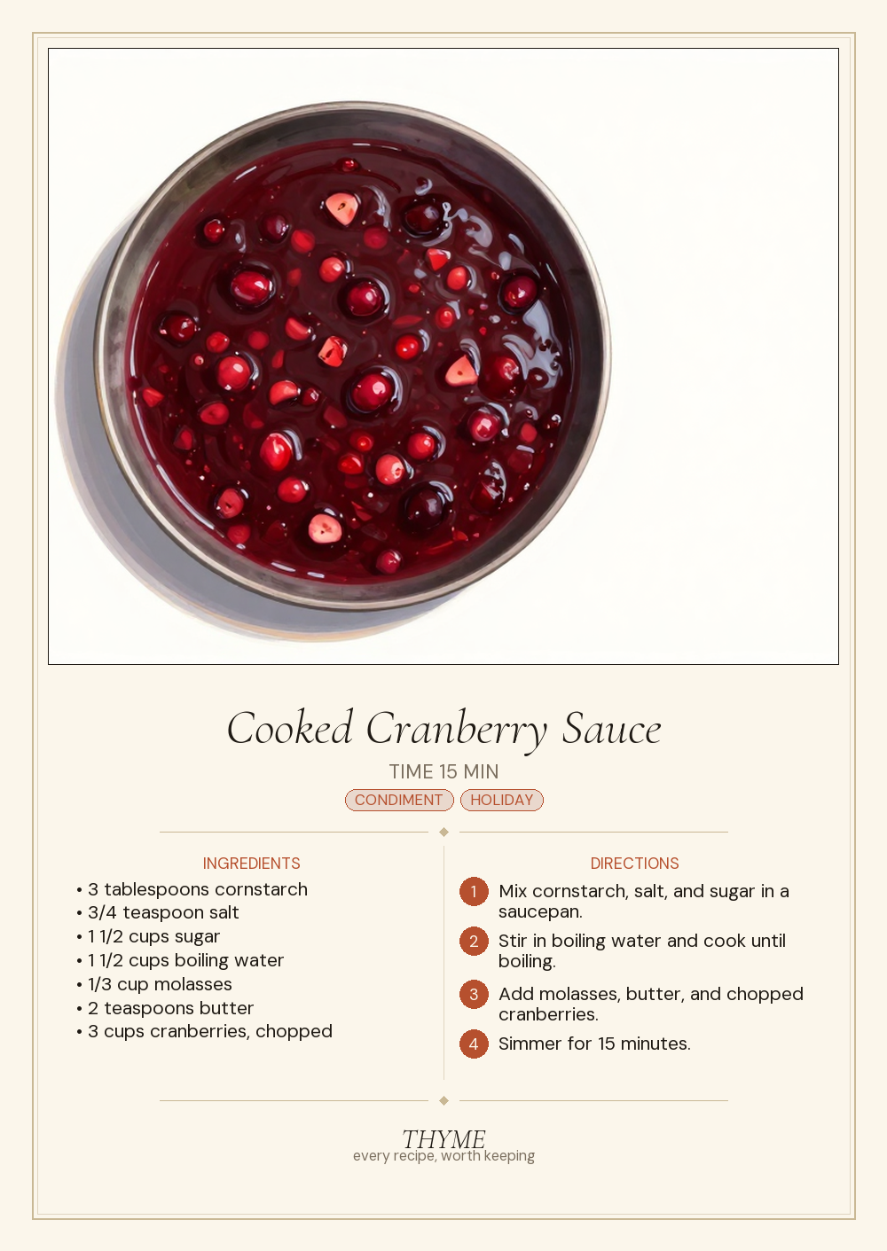 Cooked Cranberry Sauce